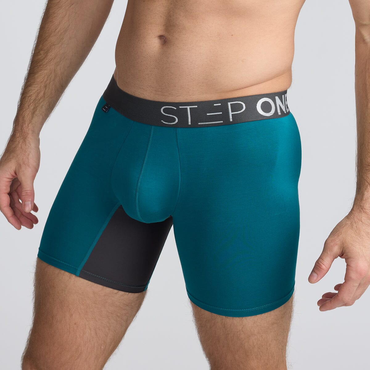 Men's Bamboo Underwear Boxers in Green - Model:Skyler