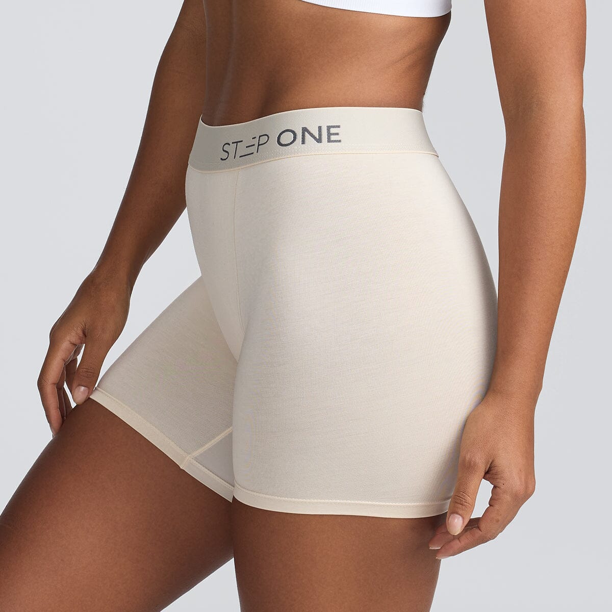 Women's Body Shorts - Butter Scotch - Bamboo Underwear - Model:Yolanda