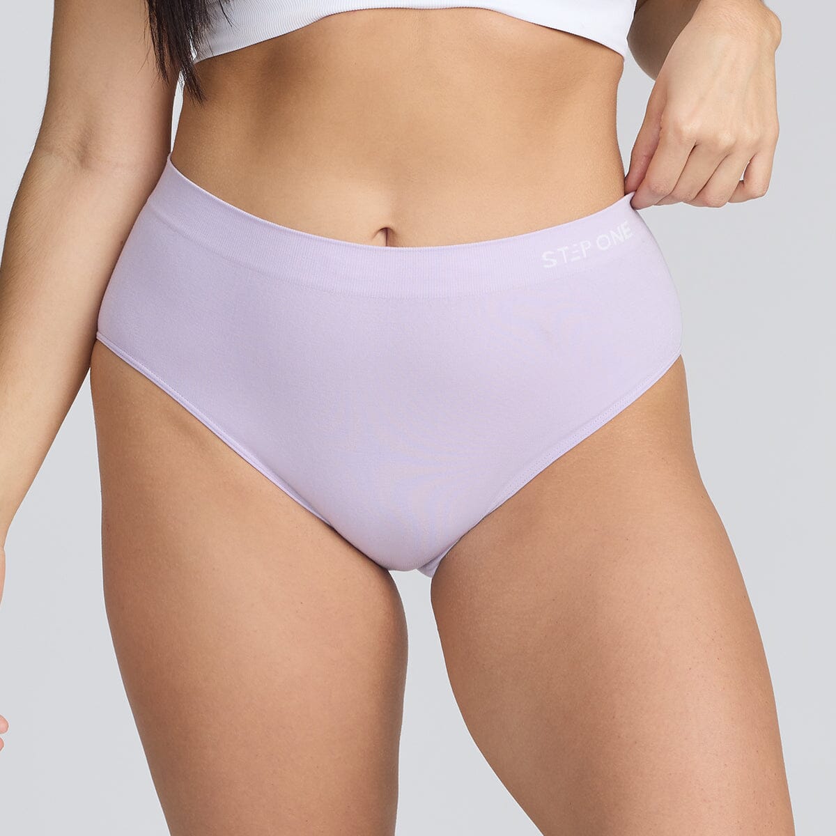 Purple Seamless Underwear at Step One - Model:Marie