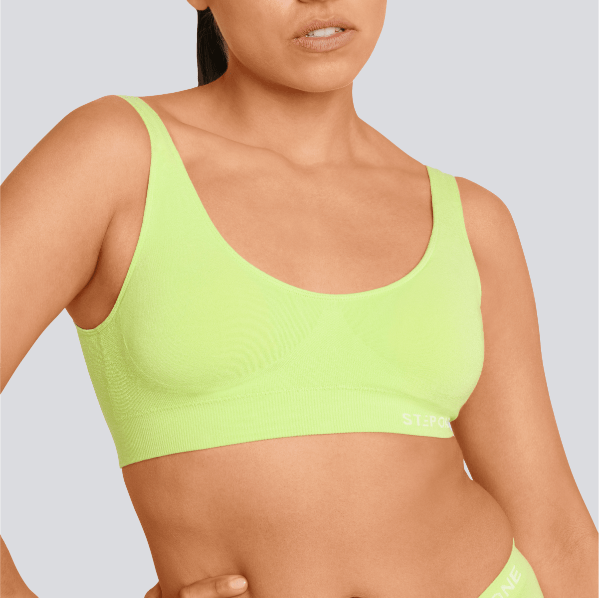 Women's SmoothFit Padded Bra - Lime Spark - Bamboo Underwear