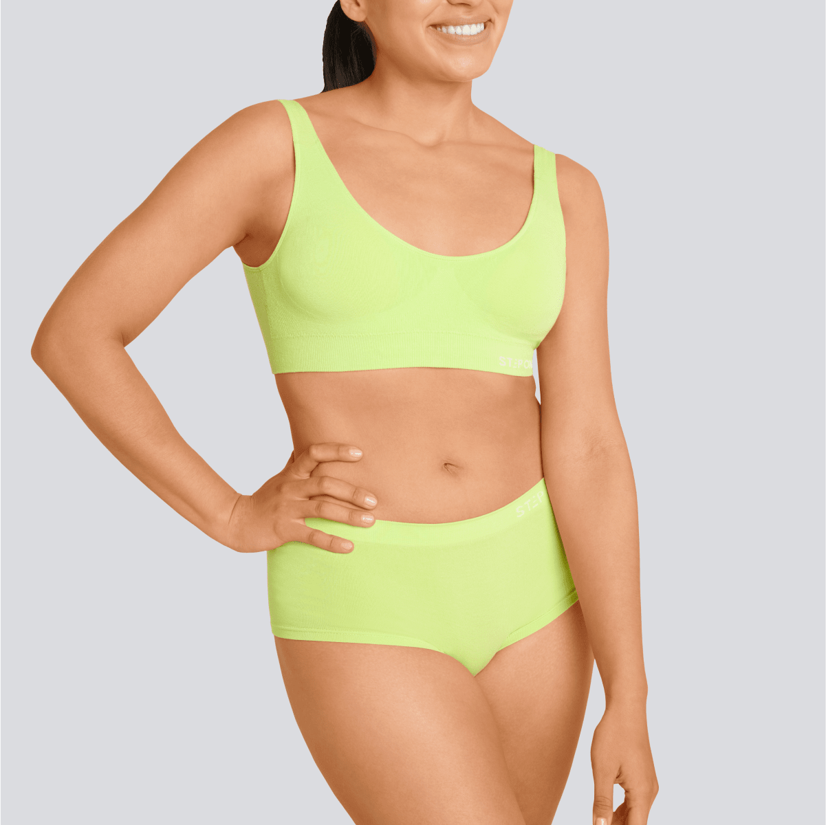 Women's SmoothFit Boyleg - Lime Spark - Bamboo Underwear