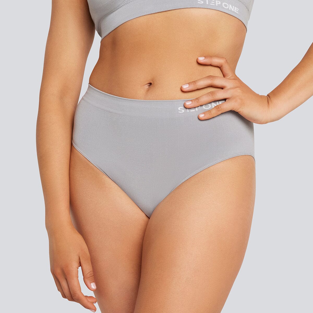 Women's SmoothFit Full Brief - Grey - Bamboo Underwear - Model:Natalia