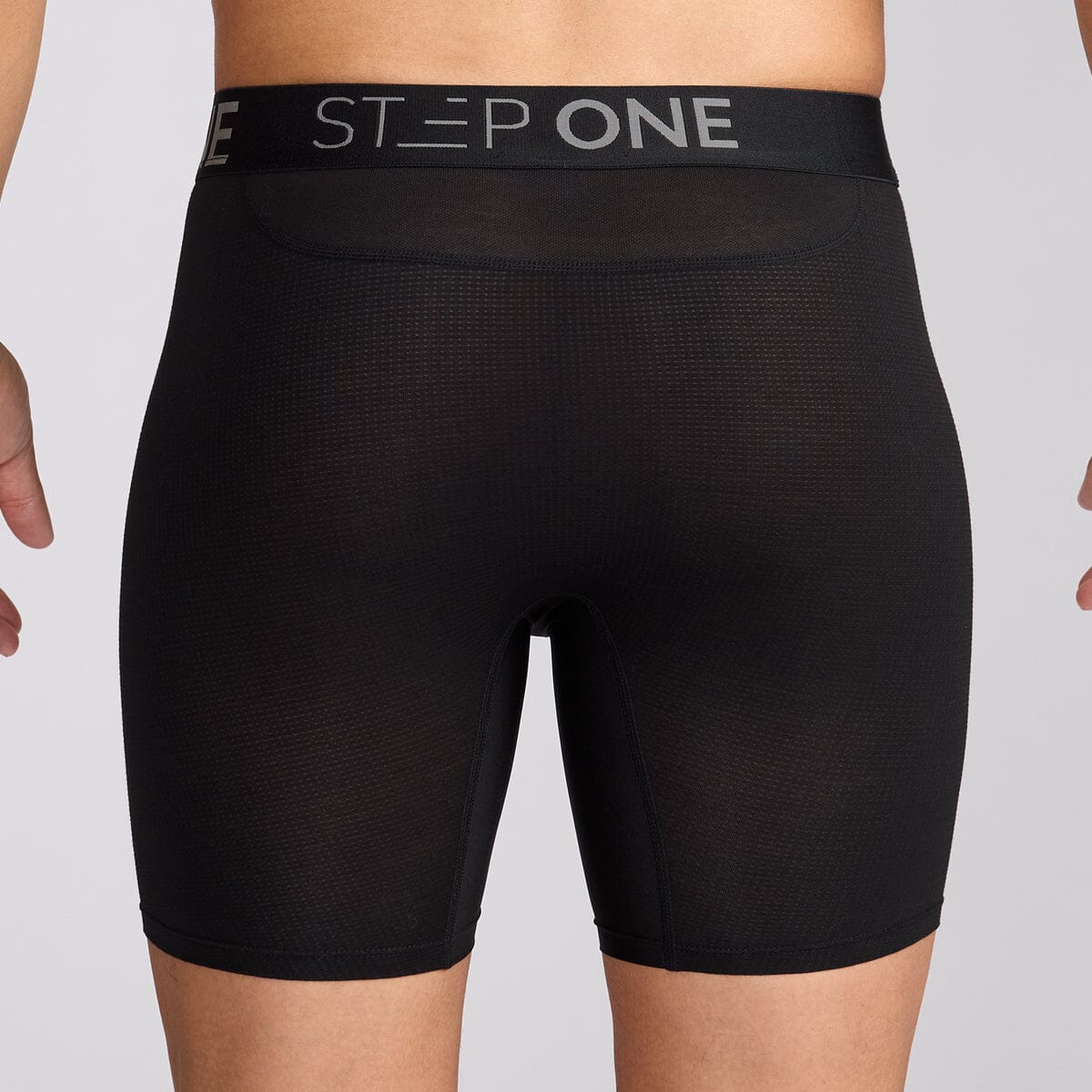 Cloud Mesh Boxer Brief - Black - Bamboo Underwear - Model:Ivan M