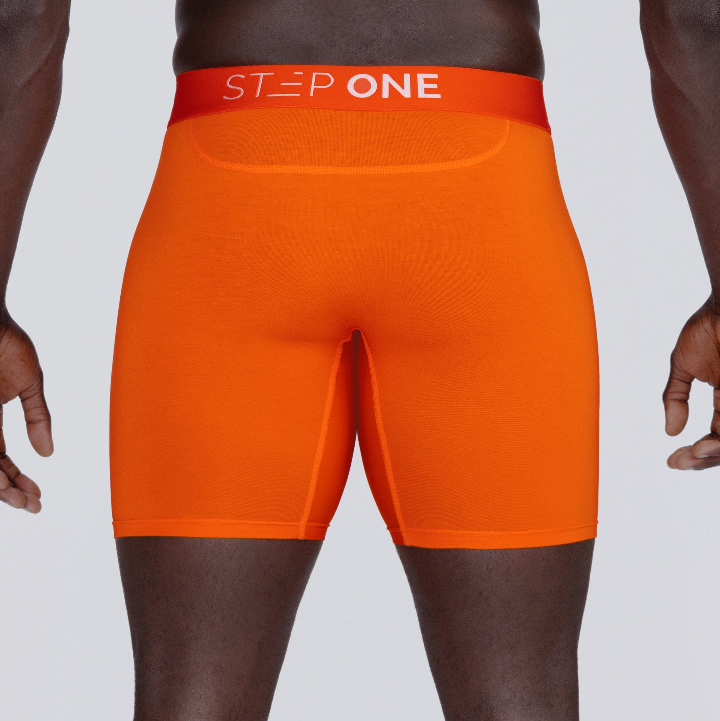 Boxer Brief Fly - Vibrant Orange - Bamboo Underwear - Model:Baba