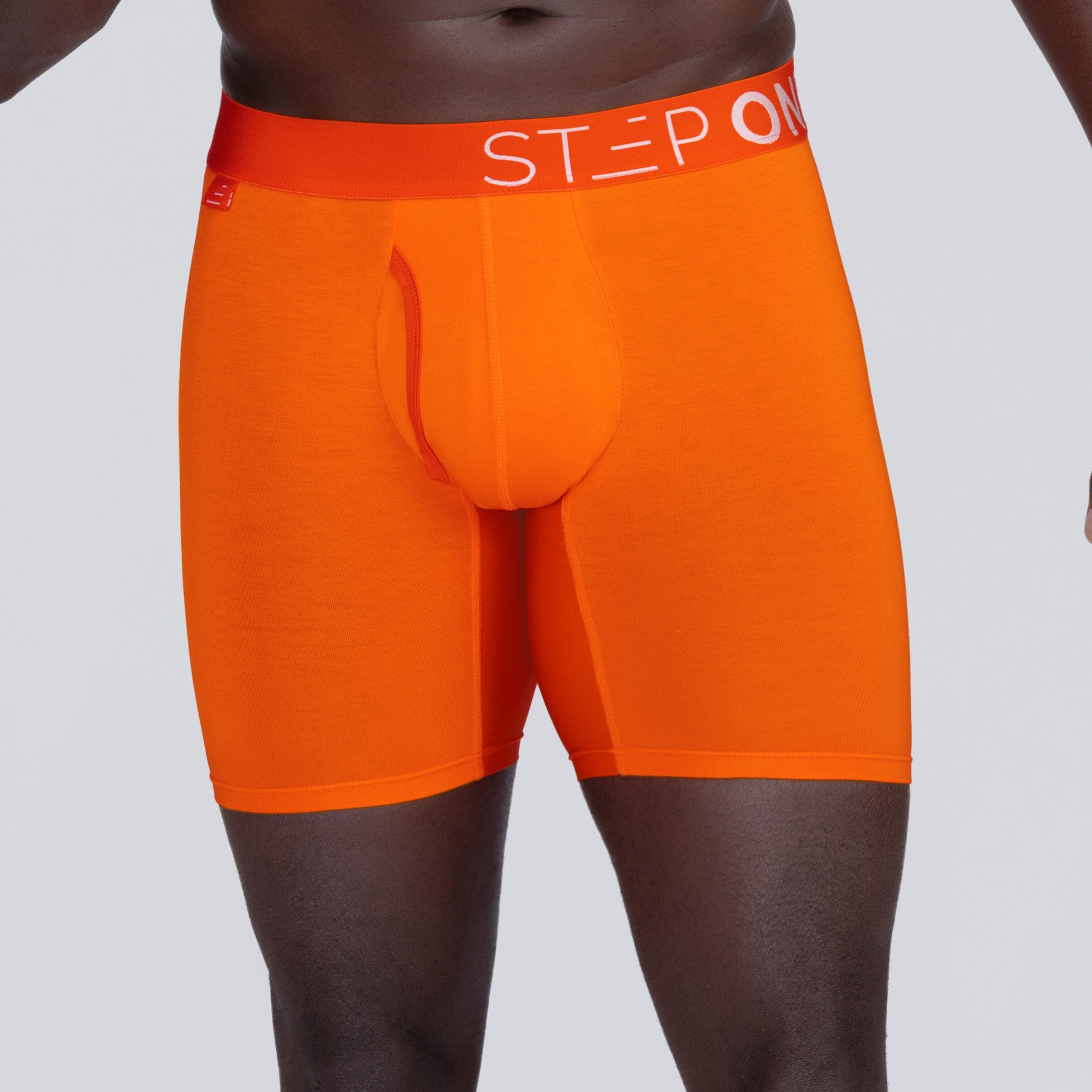 Boxer Brief Fly - Vibrant Orange - Bamboo Underwear - Model:Baba