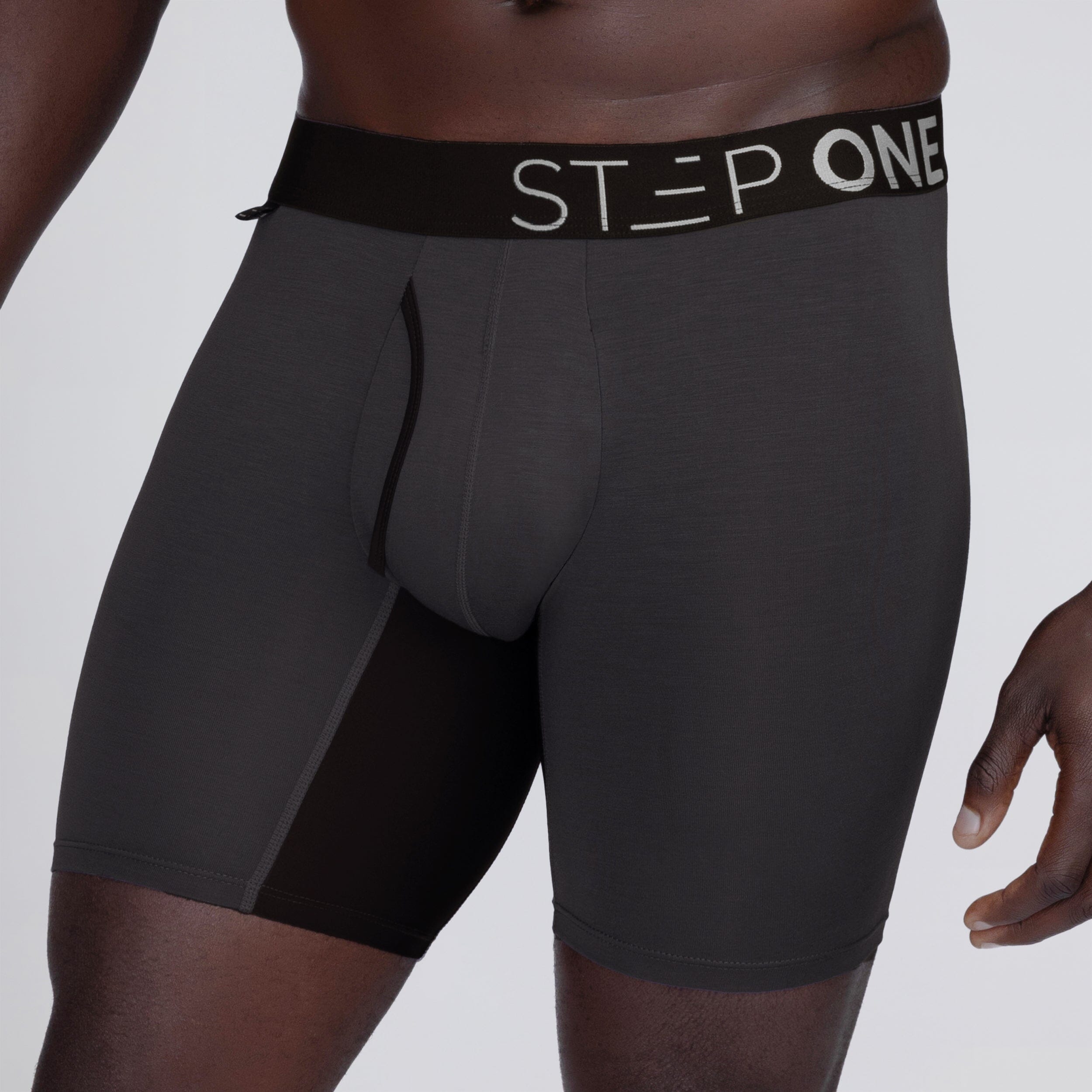 Boxer Brief Fly - Dark Grey - Bamboo Underwear
