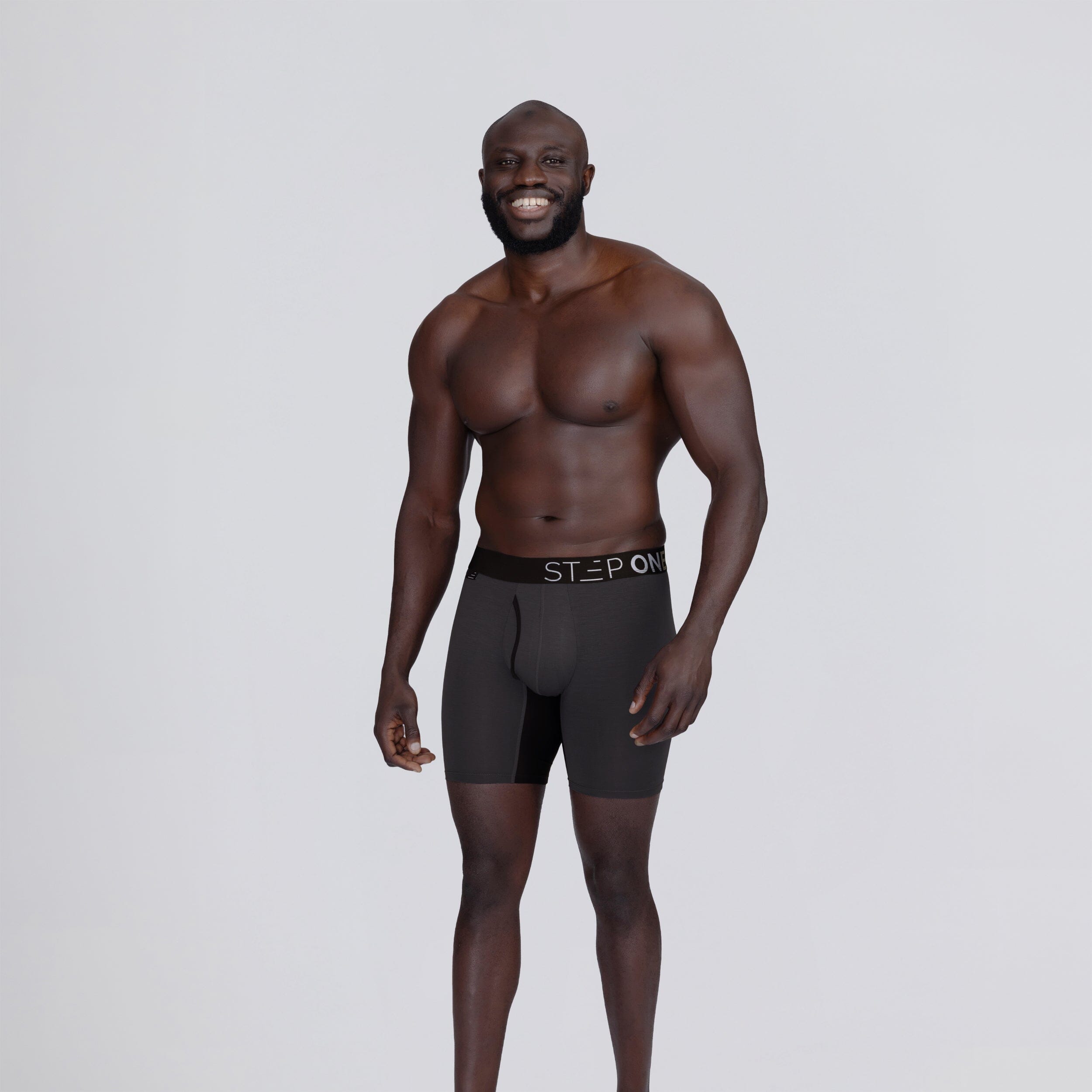 Boxer Brief Fly - Dark Grey - Bamboo Underwear