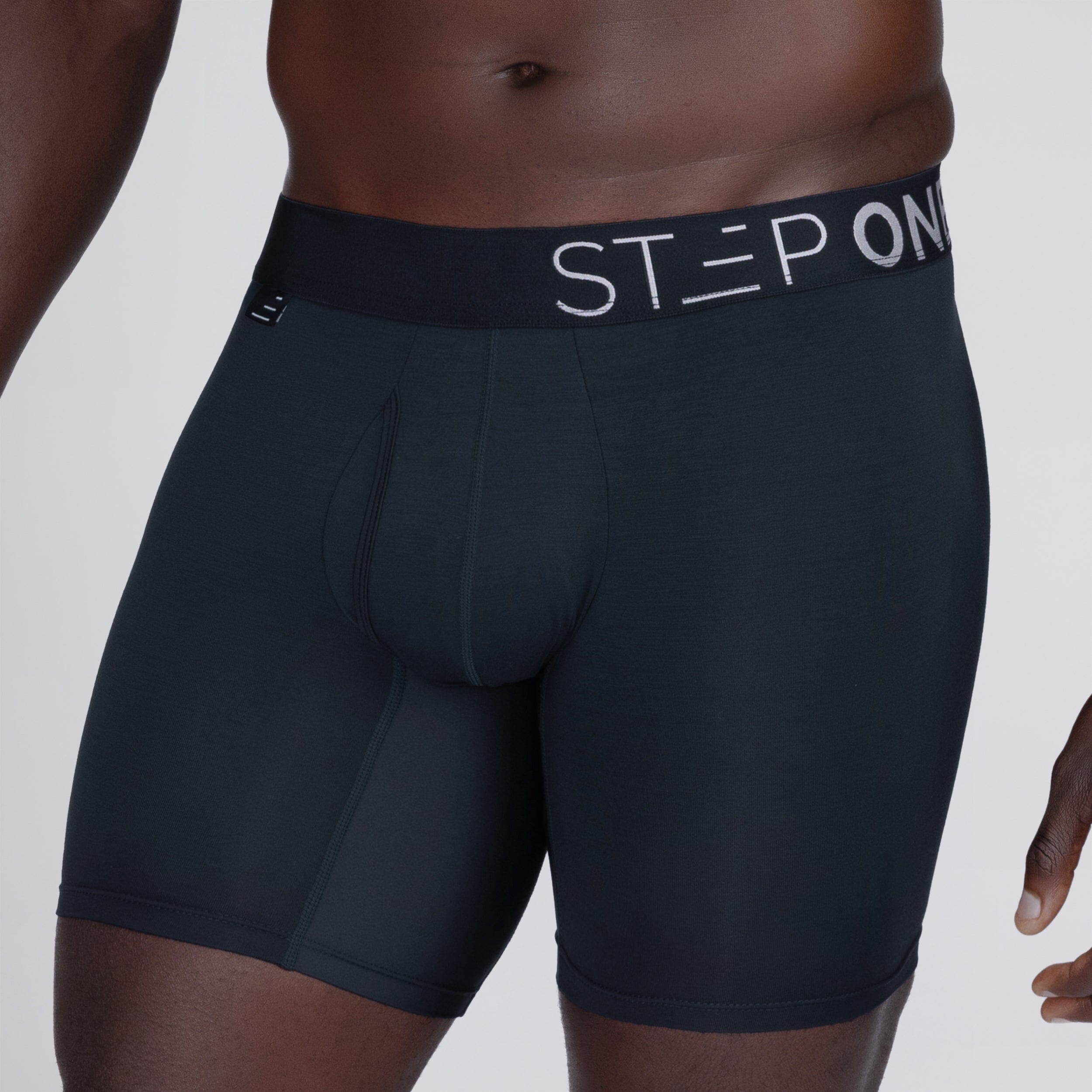 Boxer Brief Fly - Almost Black - Bamboo Underwear - Model:Baba
