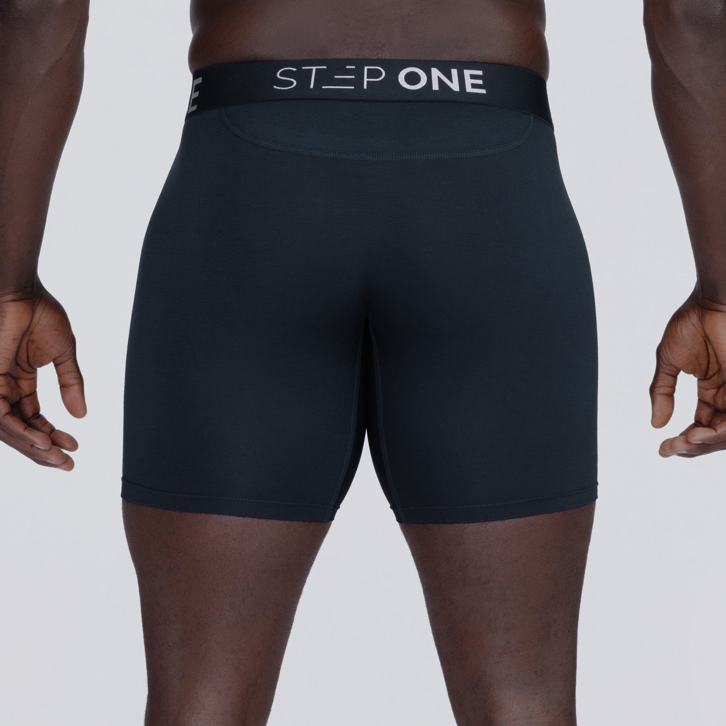 Boxer Brief Fly - Almost Black - Bamboo Underwear - Model:Baba