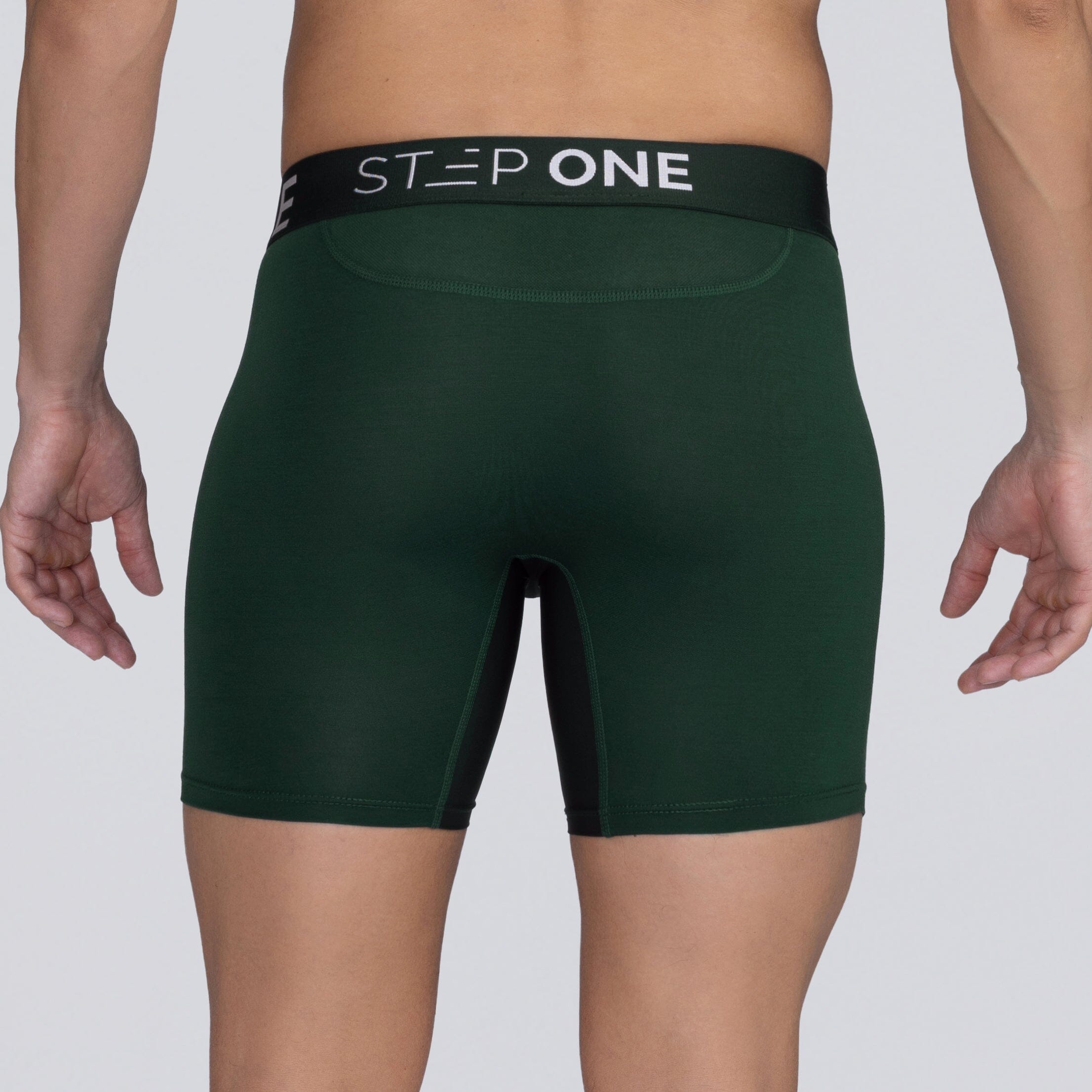 Boxer Brief Fly - Dark Green - Bamboo Underwear - Model:Ivan
