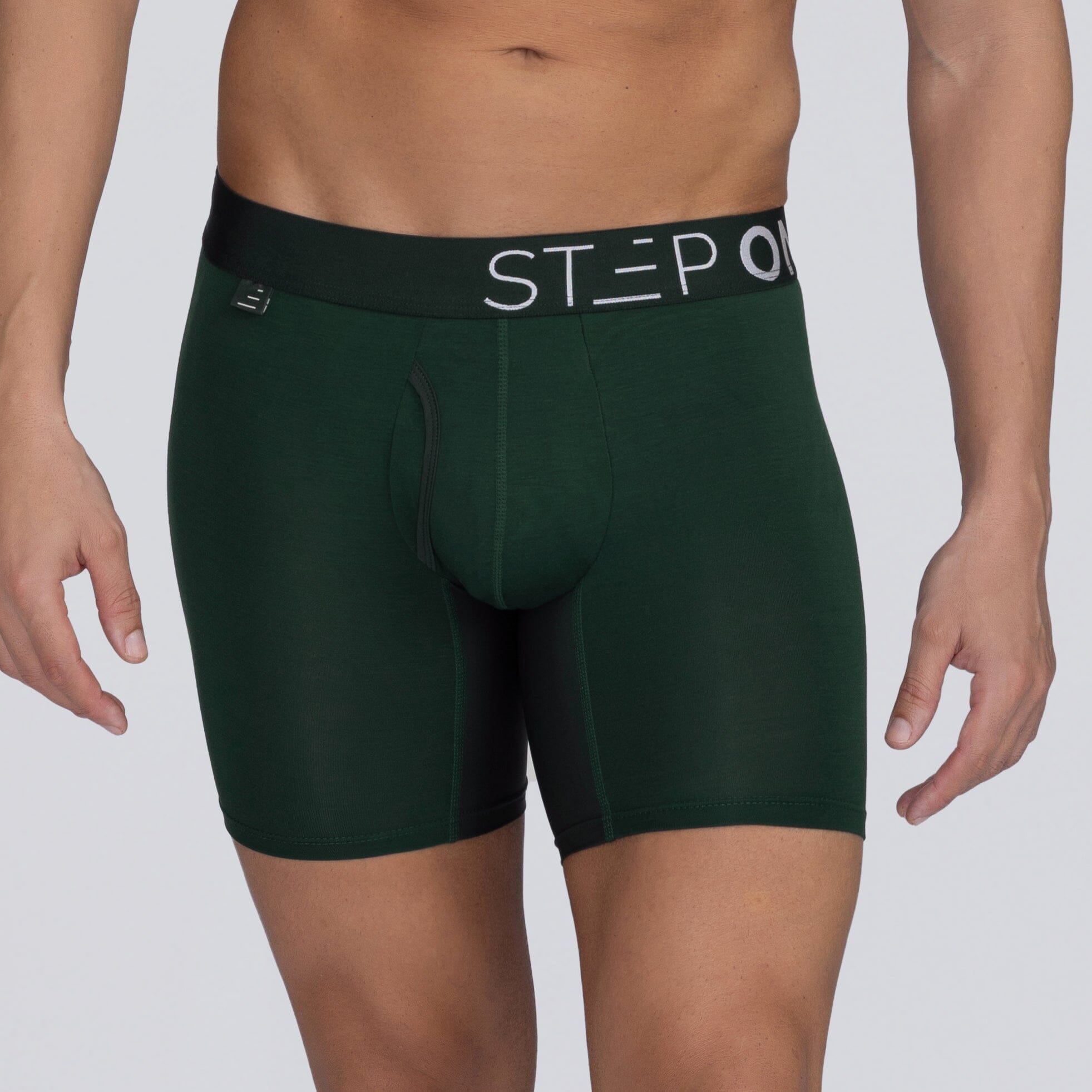 Boxer Brief Fly - Dark Green - Bamboo Underwear - Model:Ivan
