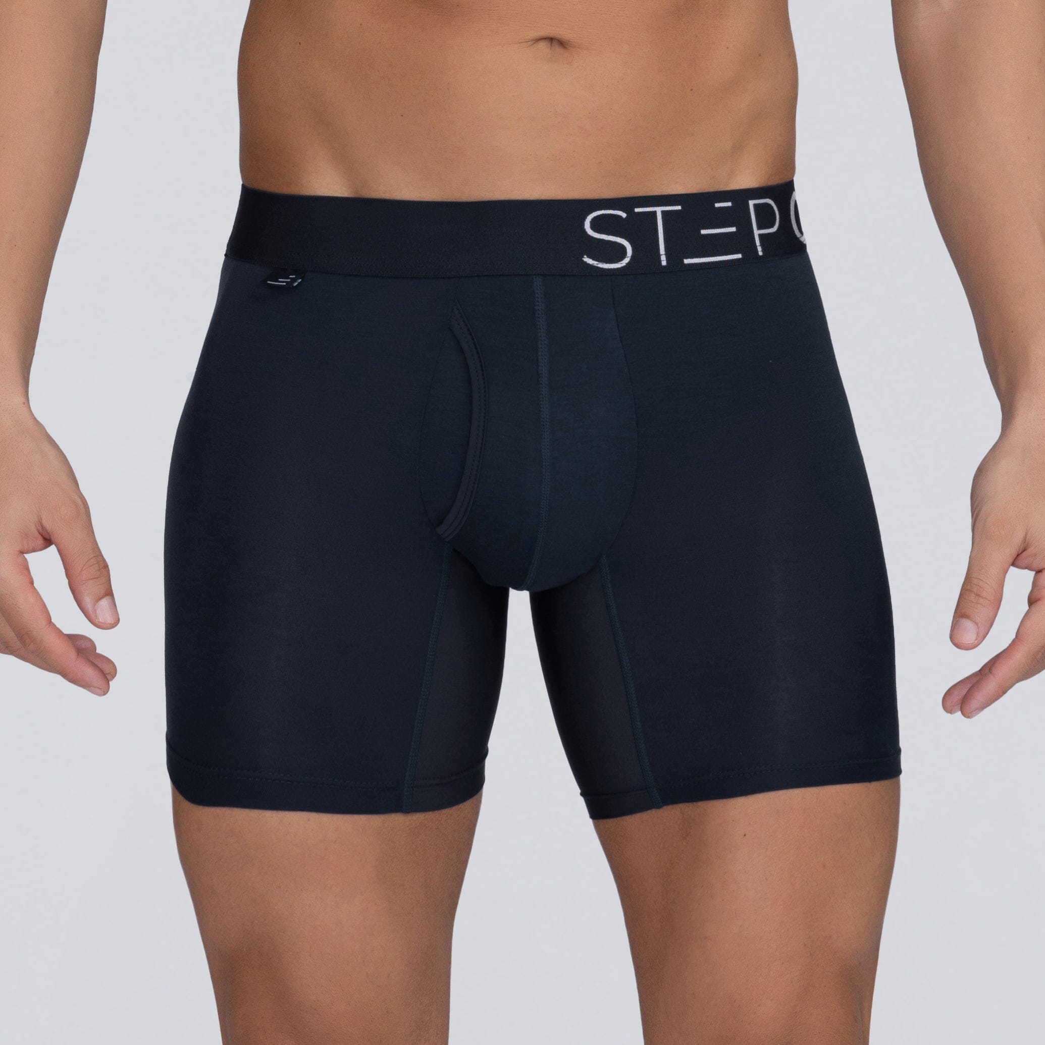 Boxer Brief Fly - Almost Black - Bamboo Underwear - Model:Ivan