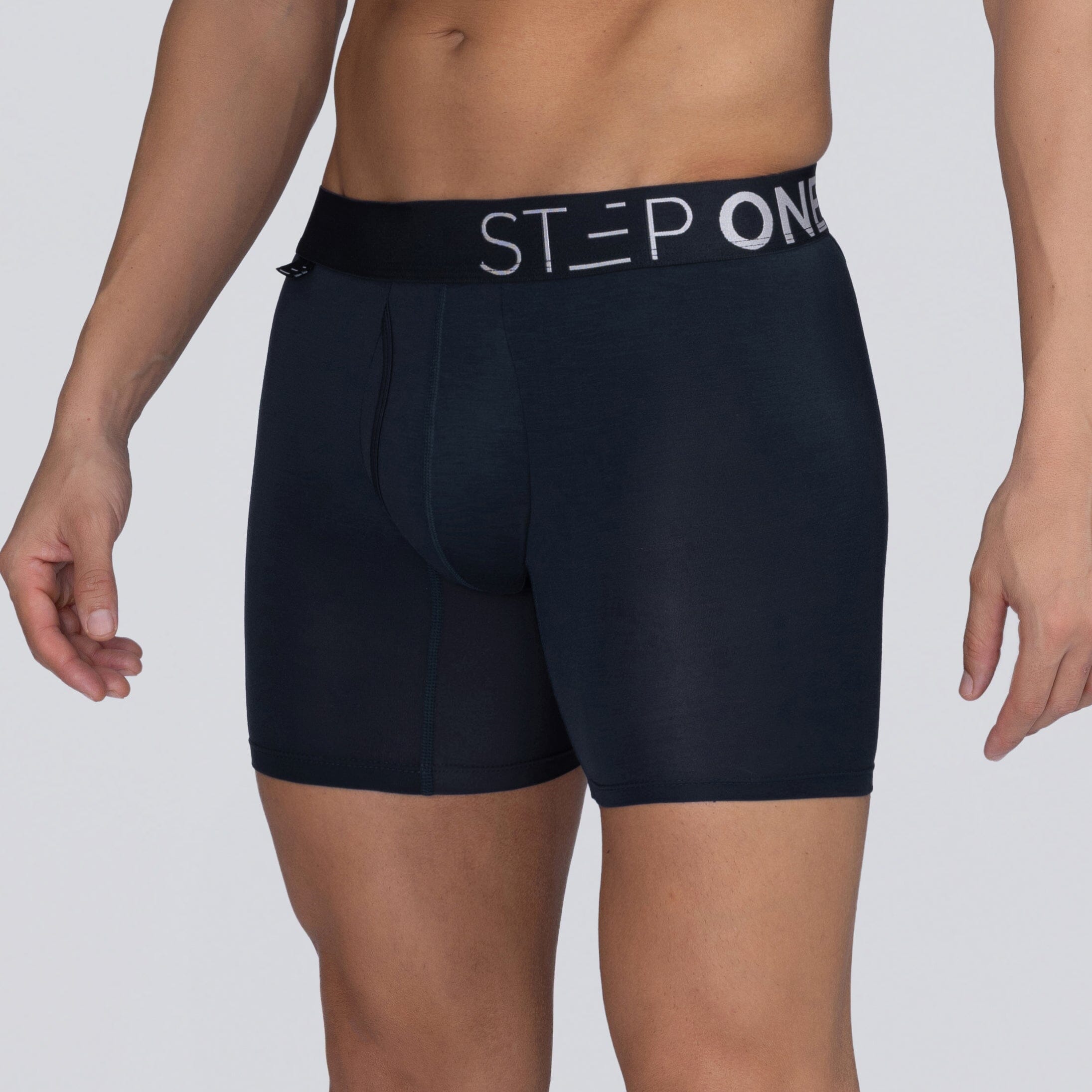 Boxer Brief Fly - Almost Black - Bamboo Underwear - Model:Ivan