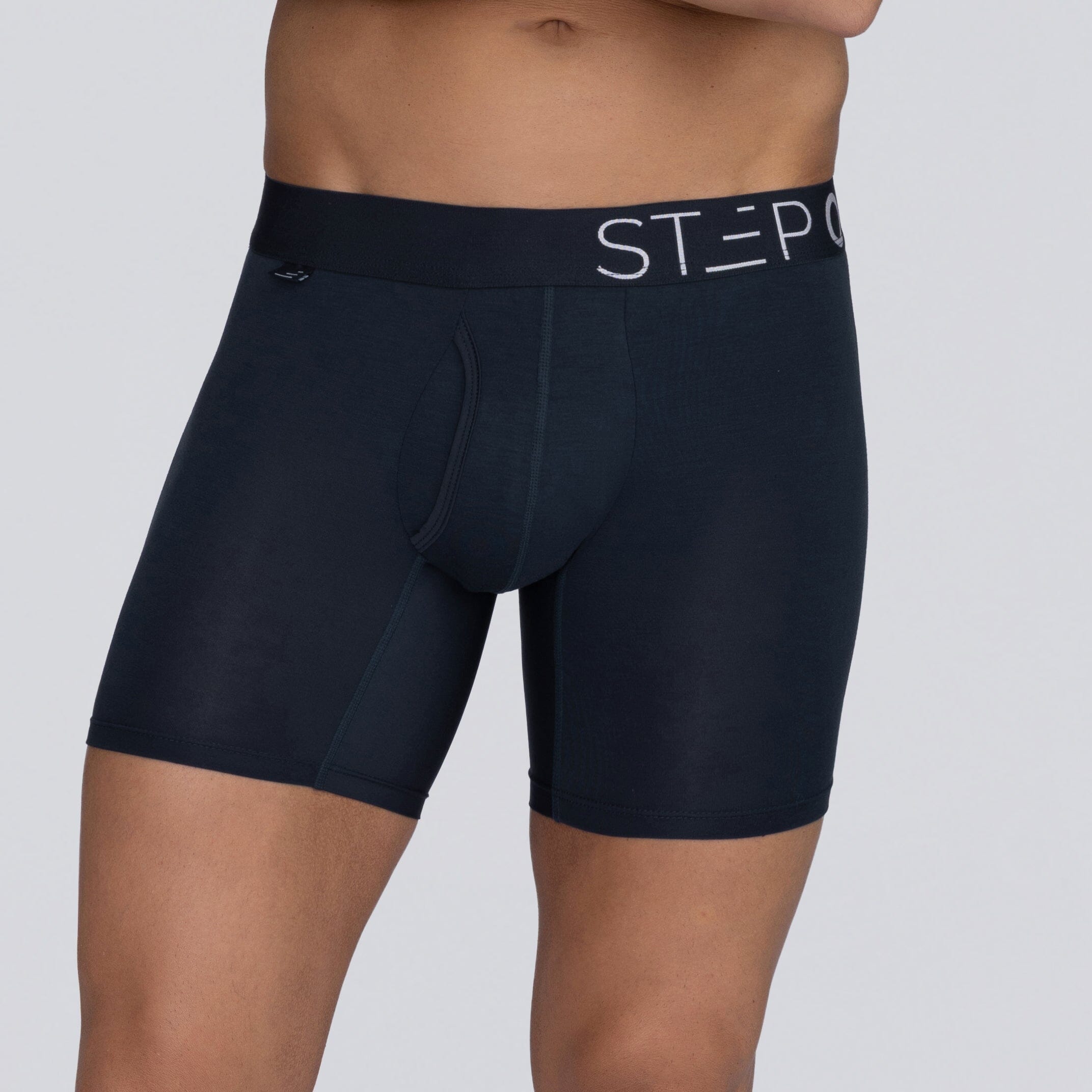 Boxer Brief Fly - Almost Black - Bamboo Underwear - Model:Ivan