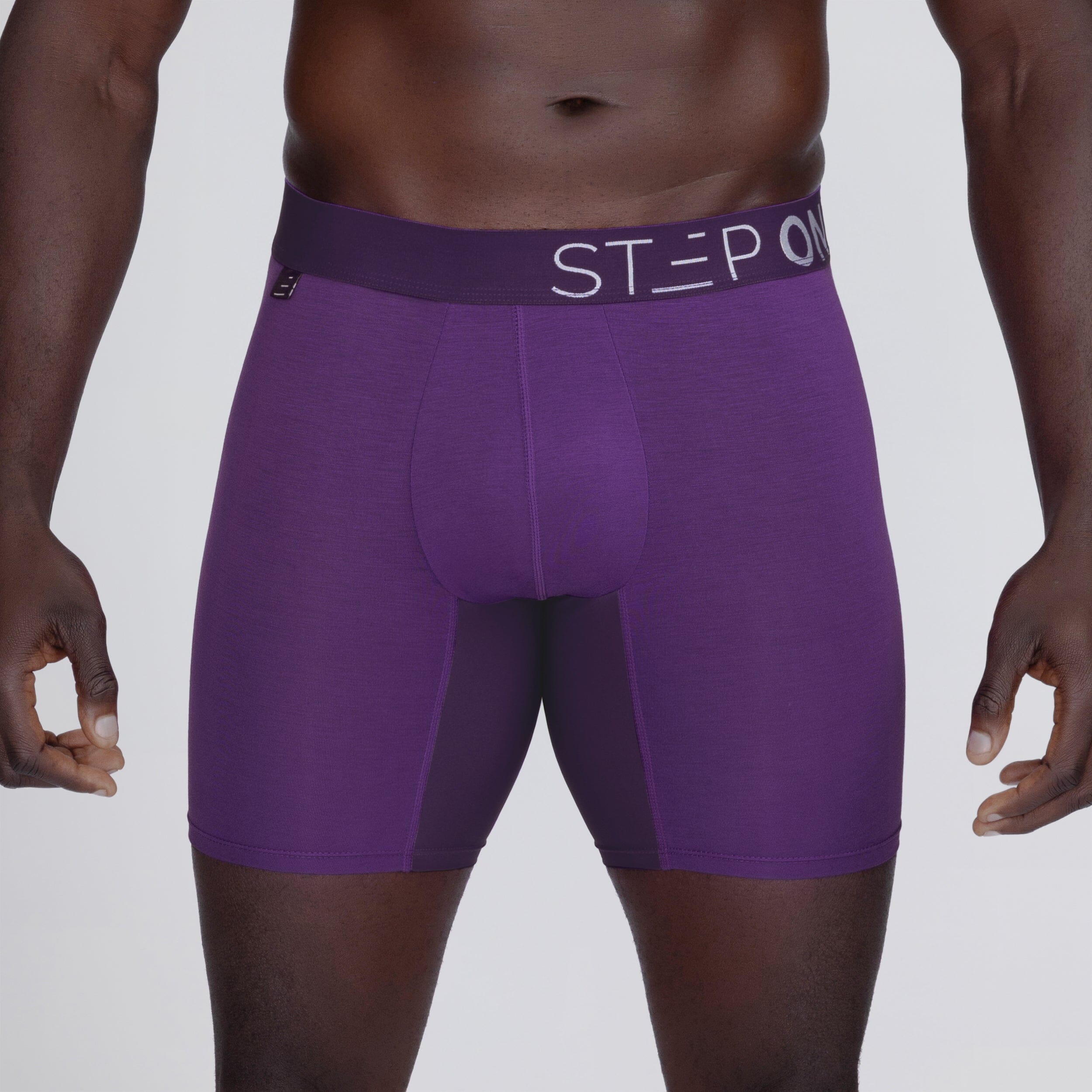 Boxer Brief - Deep Purple - Bamboo Underwear - Model:Baba