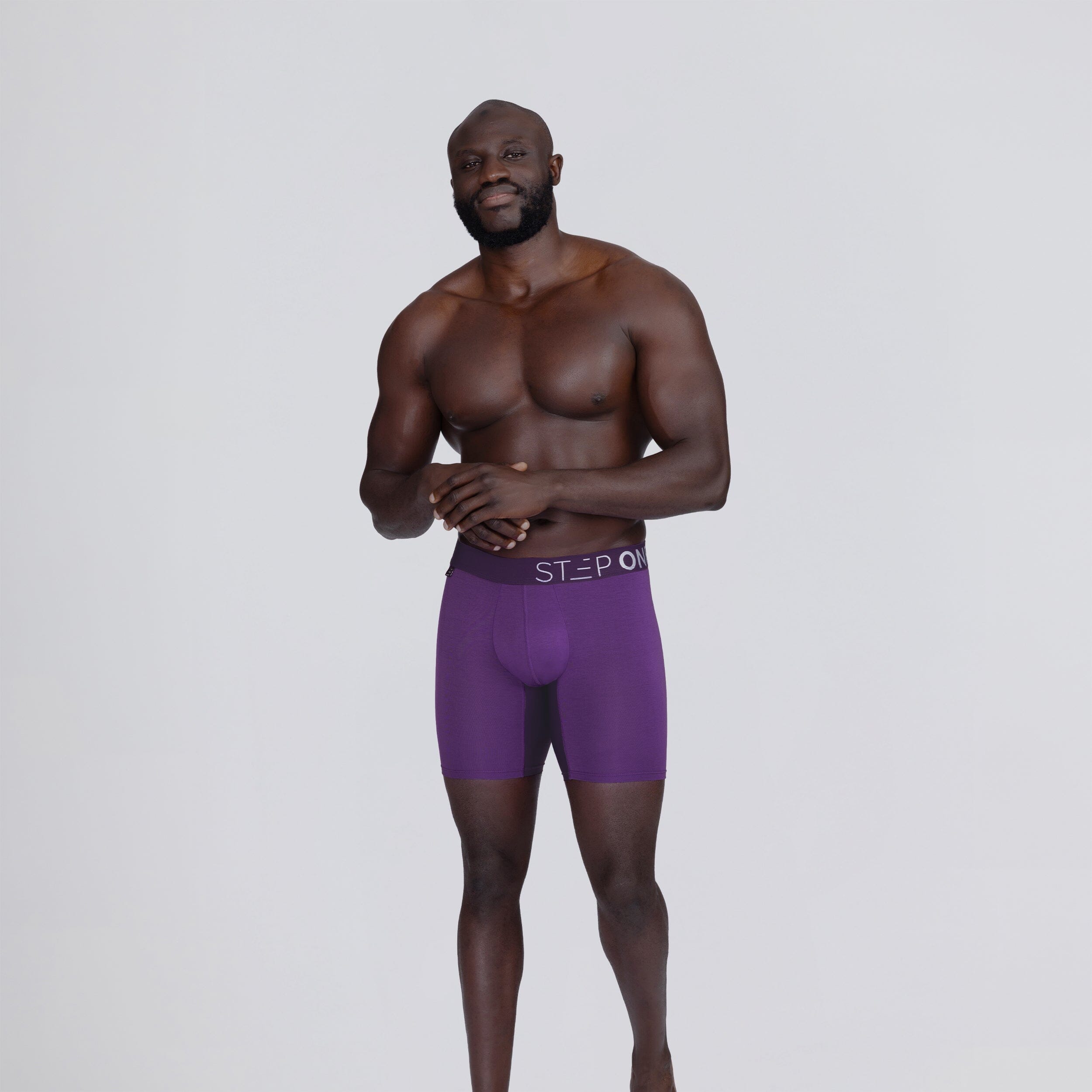 Boxer Brief - Deep Purple - Bamboo Underwear - Model:Baba