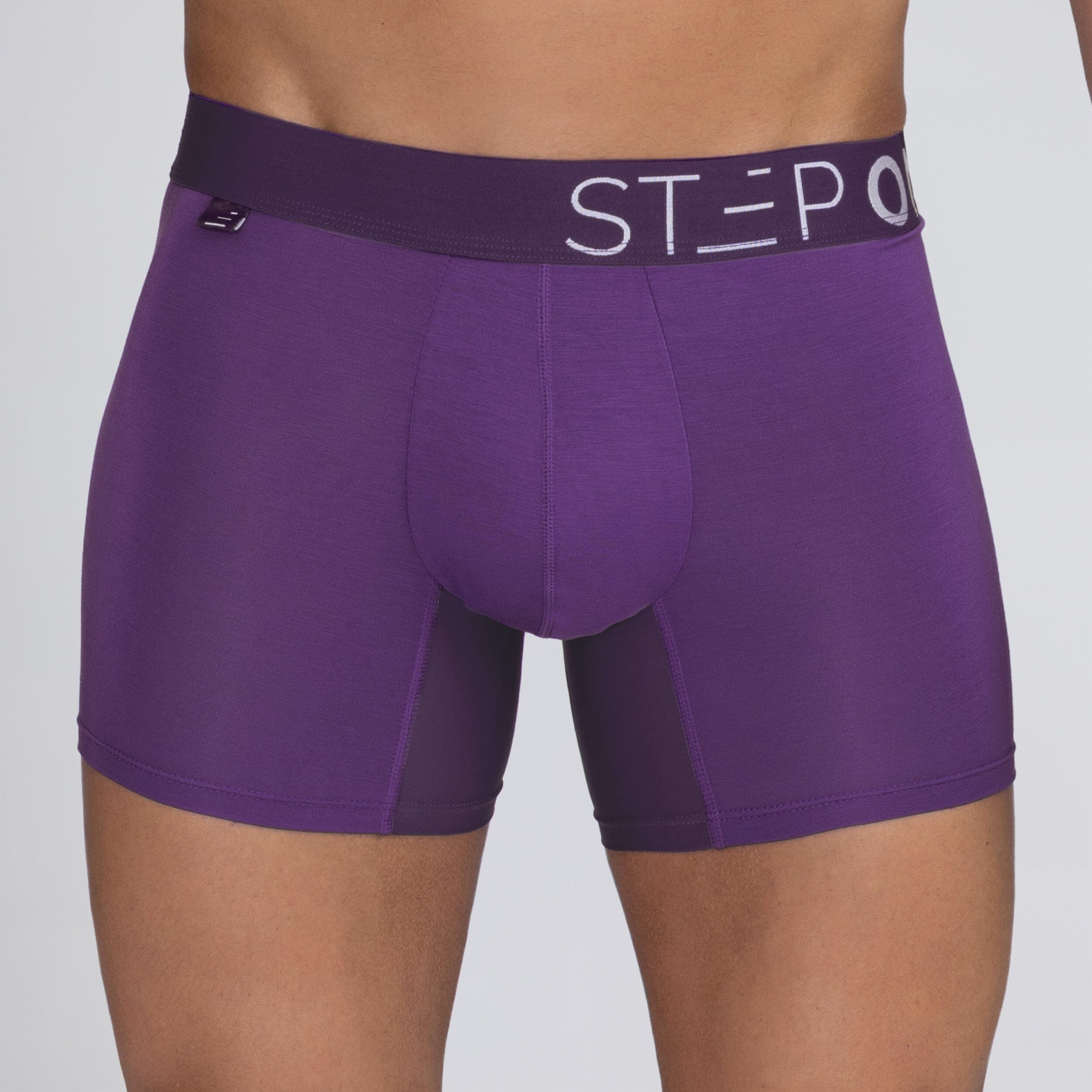 Trunk - Deep Purple - Bamboo Underwear - Model:Ivan