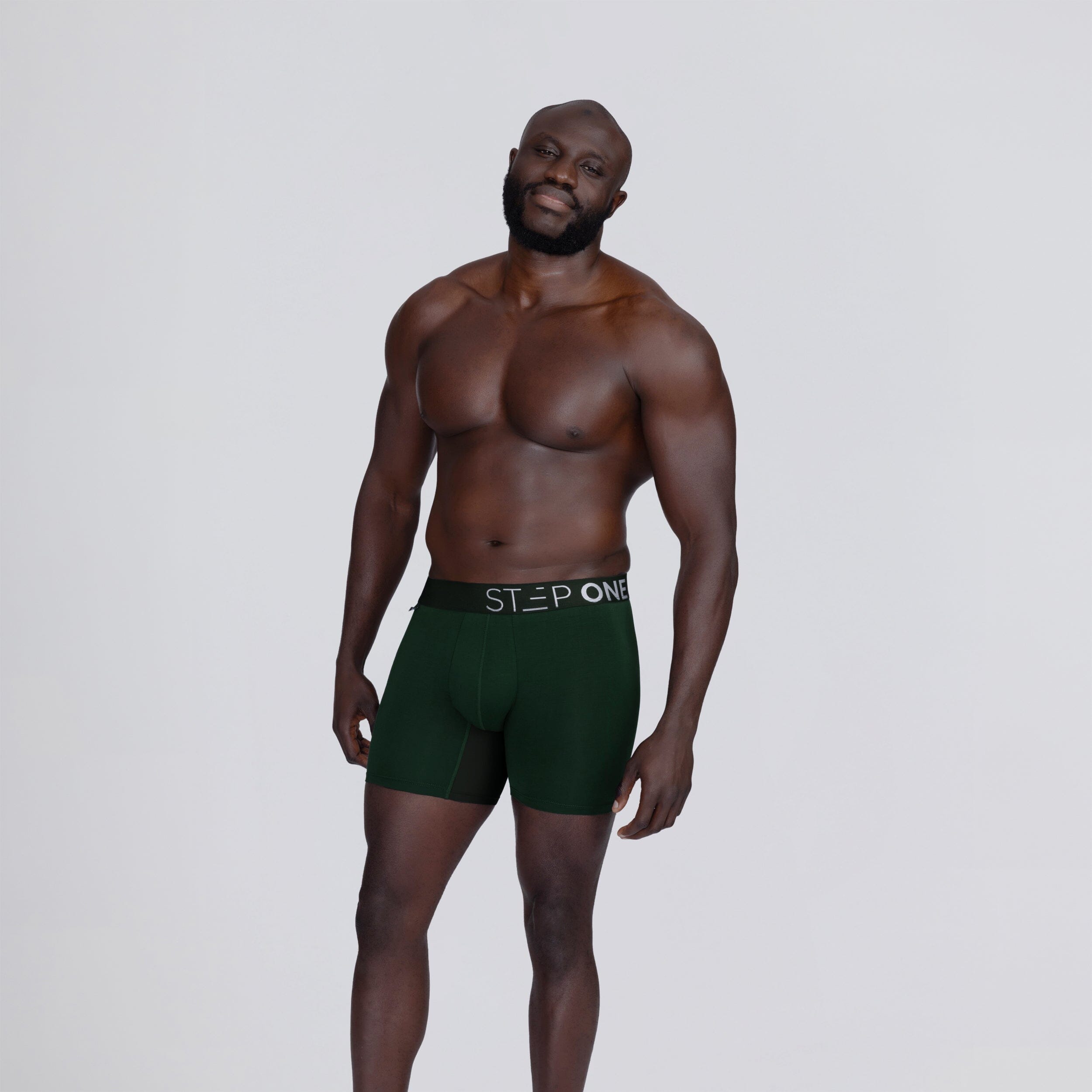 Trunk - Dark Green - Bamboo Underwear - Model:Baba