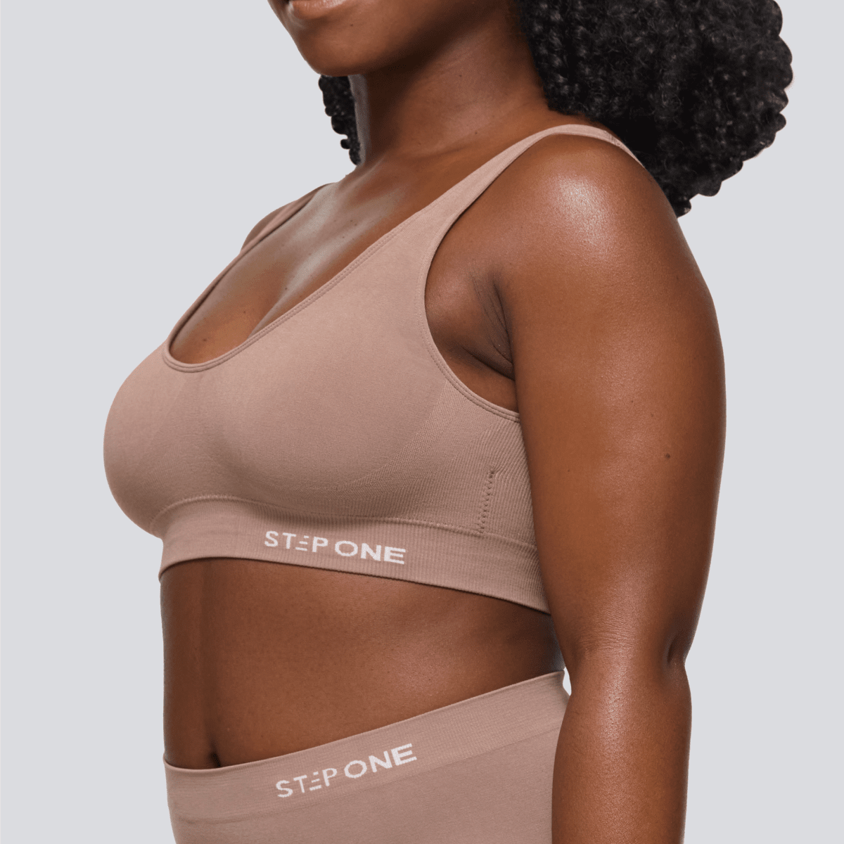 Women's SmoothFit Padded Bra - Ash Brown - Bamboo Underwear