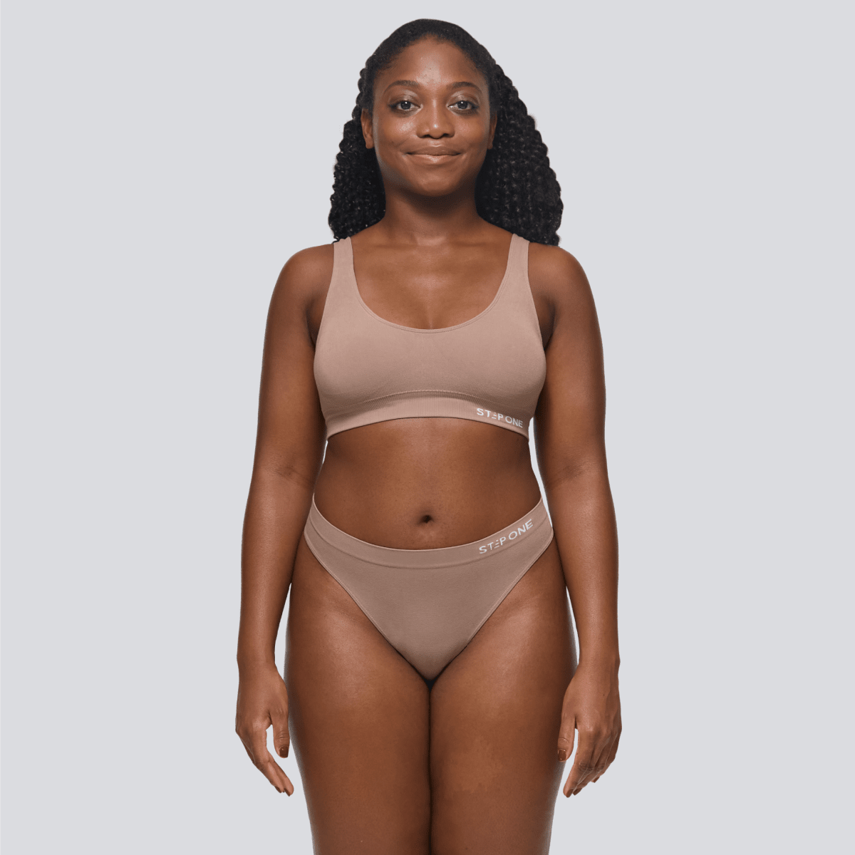 Women's SmoothFit Padded Bra - Ash Brown - Bamboo Underwear