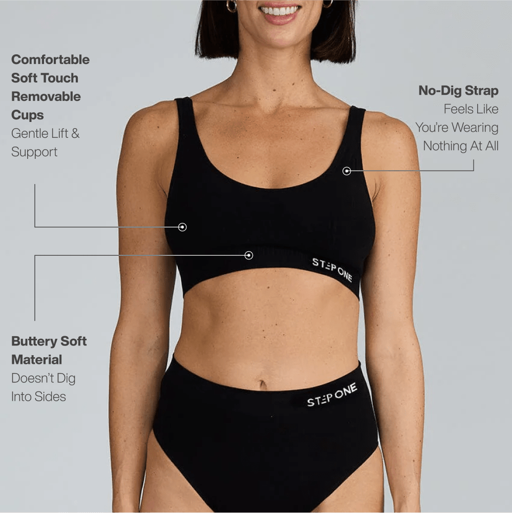 Women's SmoothFit Padded Bra - Espresso-Tini - Bamboo Underwear