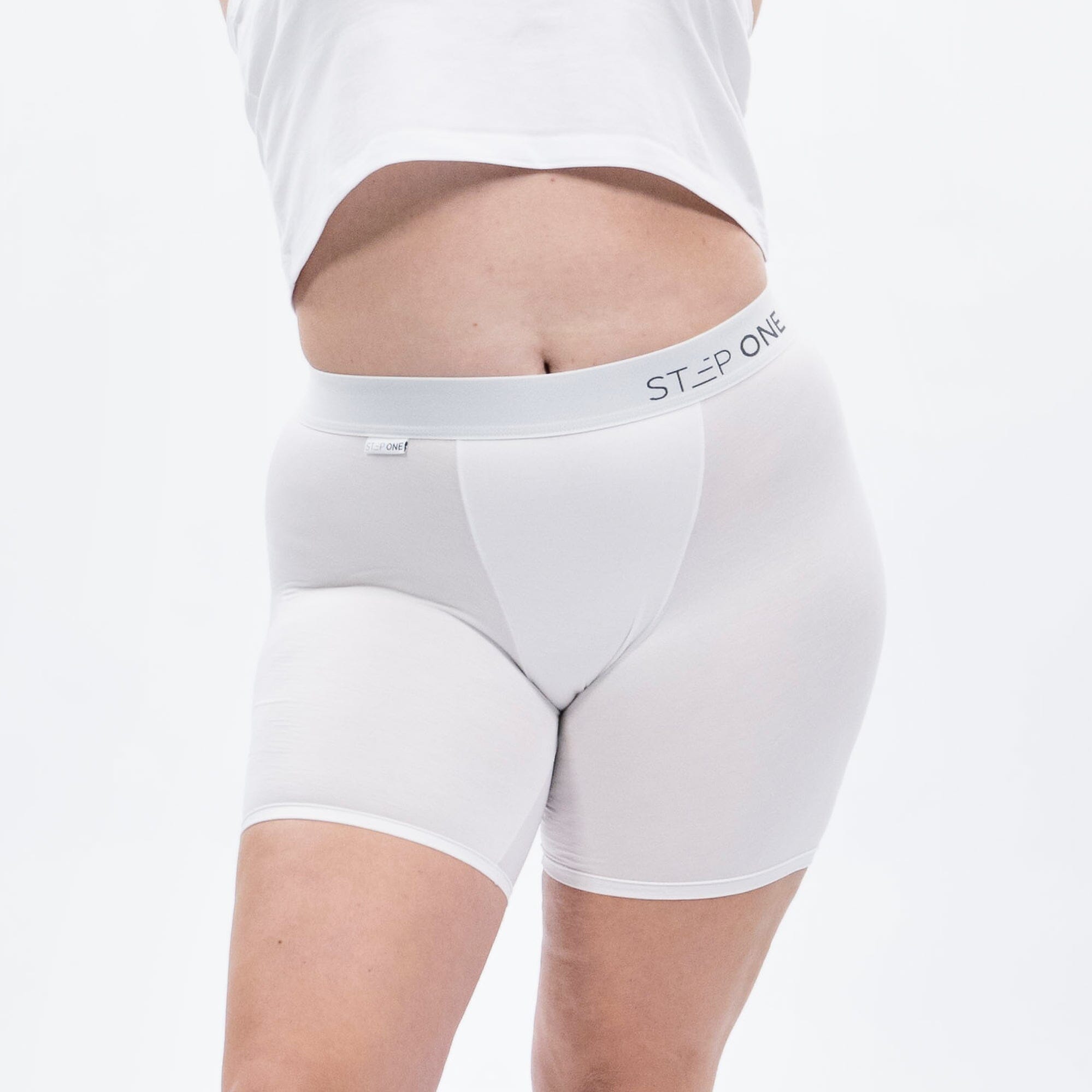 Women's Boxer Brief - White - Model - #size_4XL