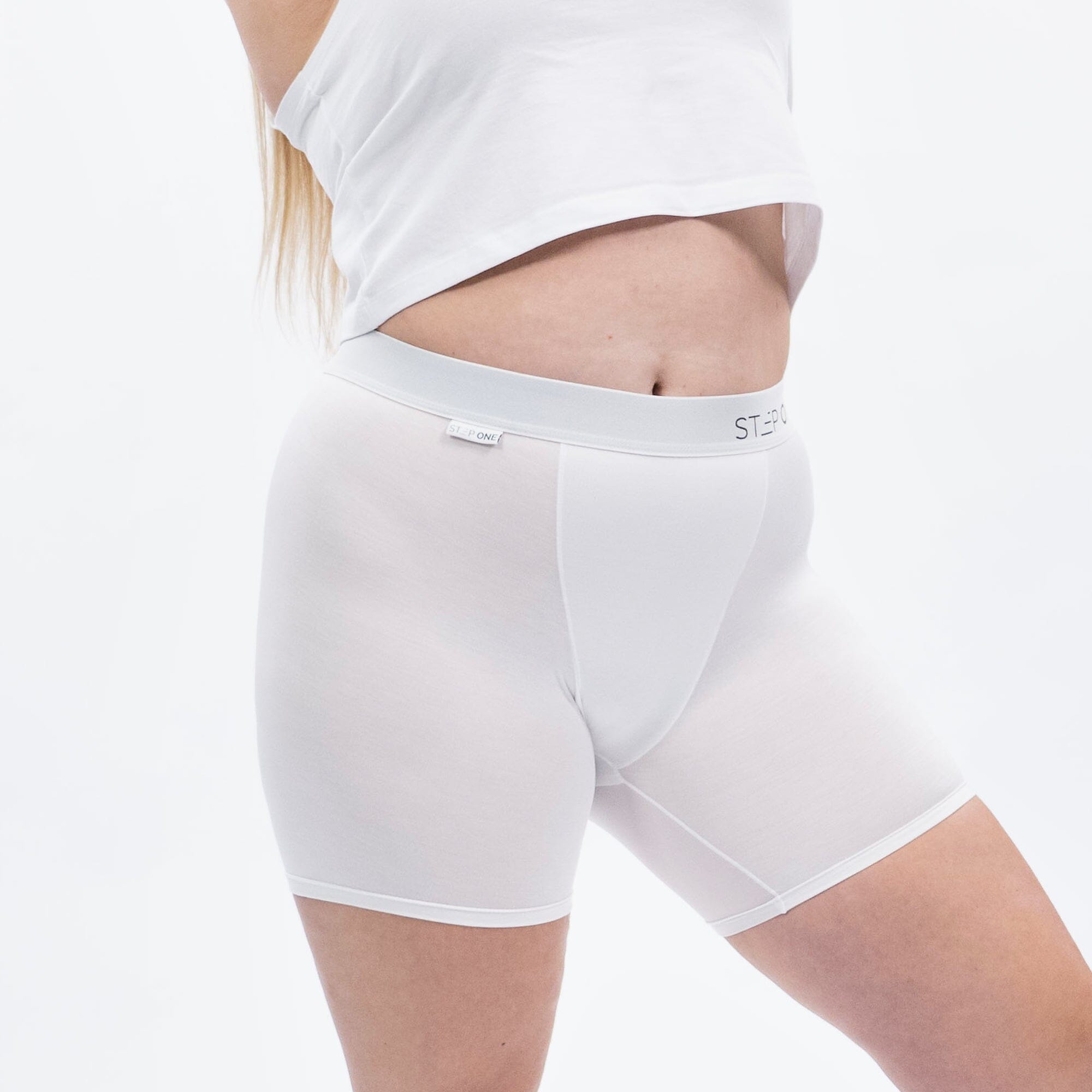 Women's Boxer Brief - White - Model - #size_4XL