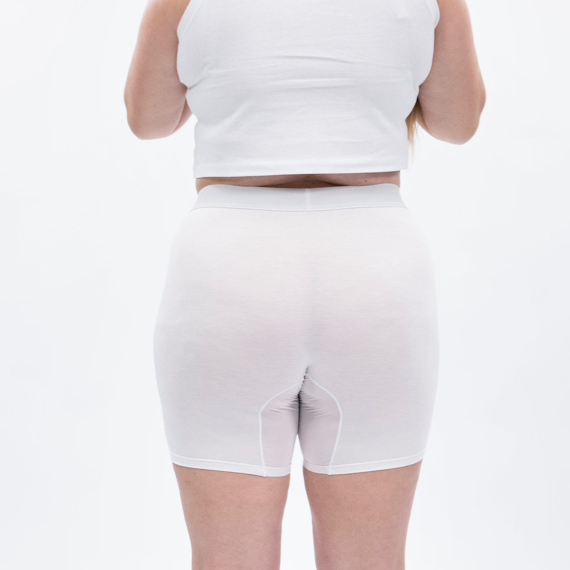 Women's Boxer Brief - White - Model - #size_2XL