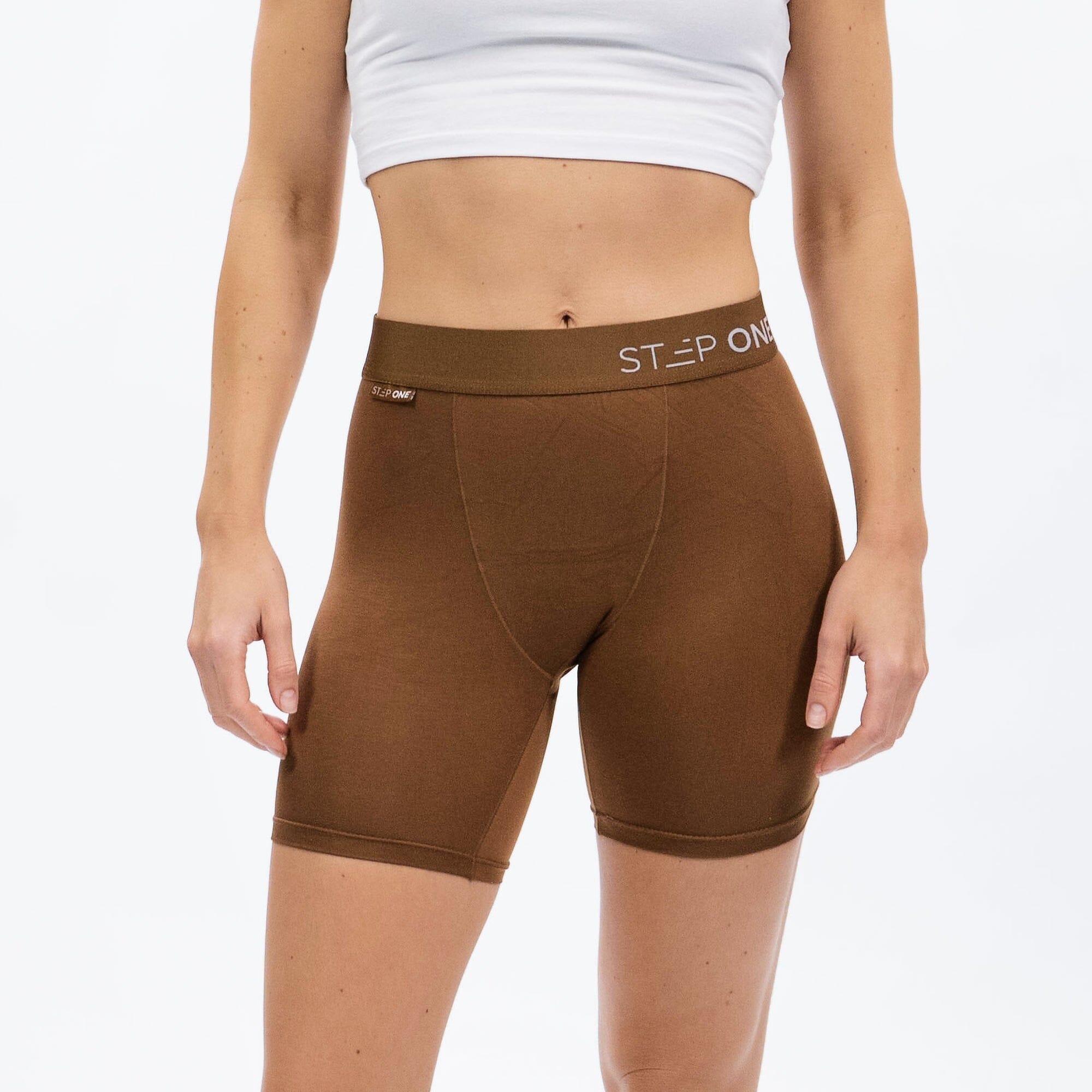 Women's Boxer Brief - Mahogany - Model - #size_Small