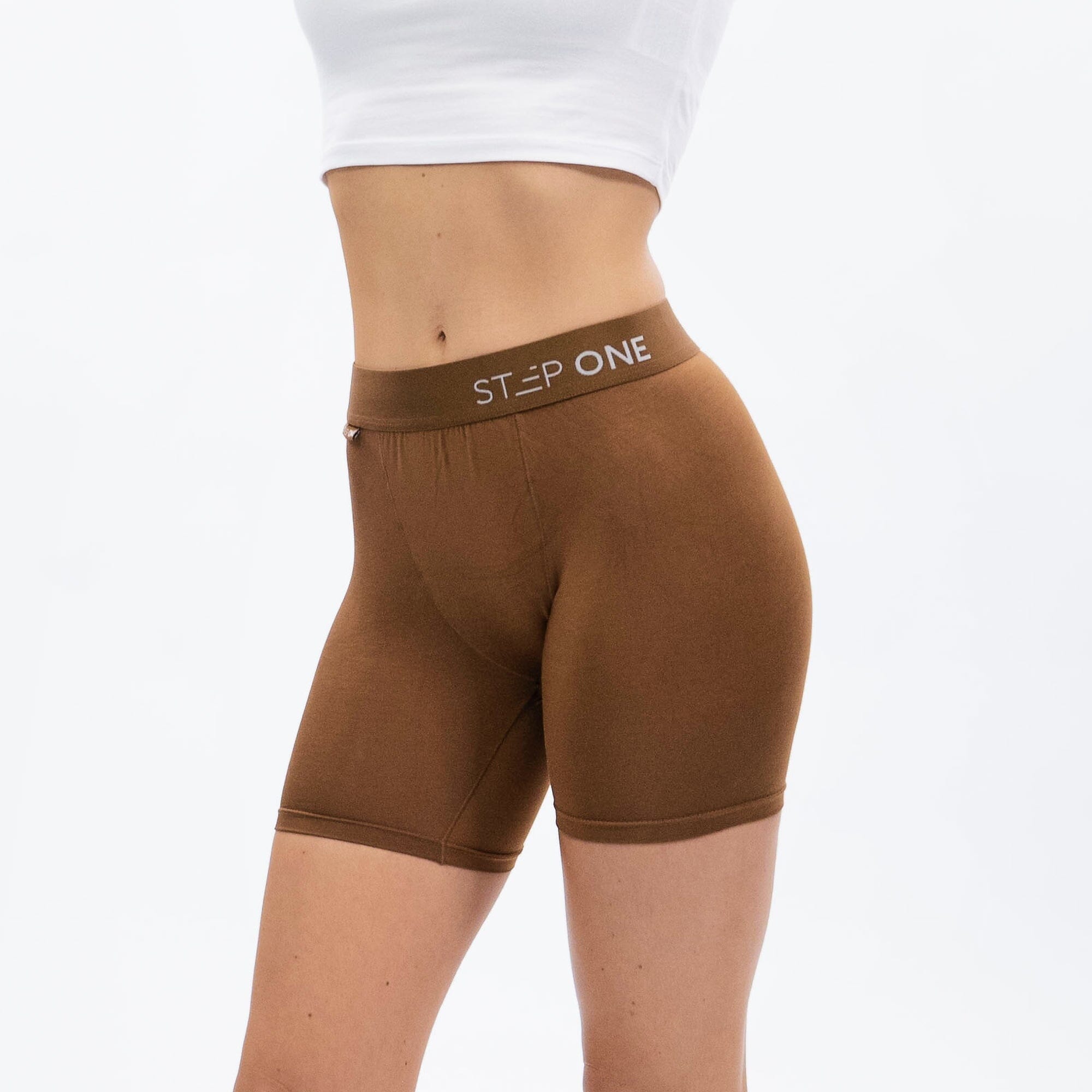 Women's Boxer Brief - Mahogany - Model - #size_Small
