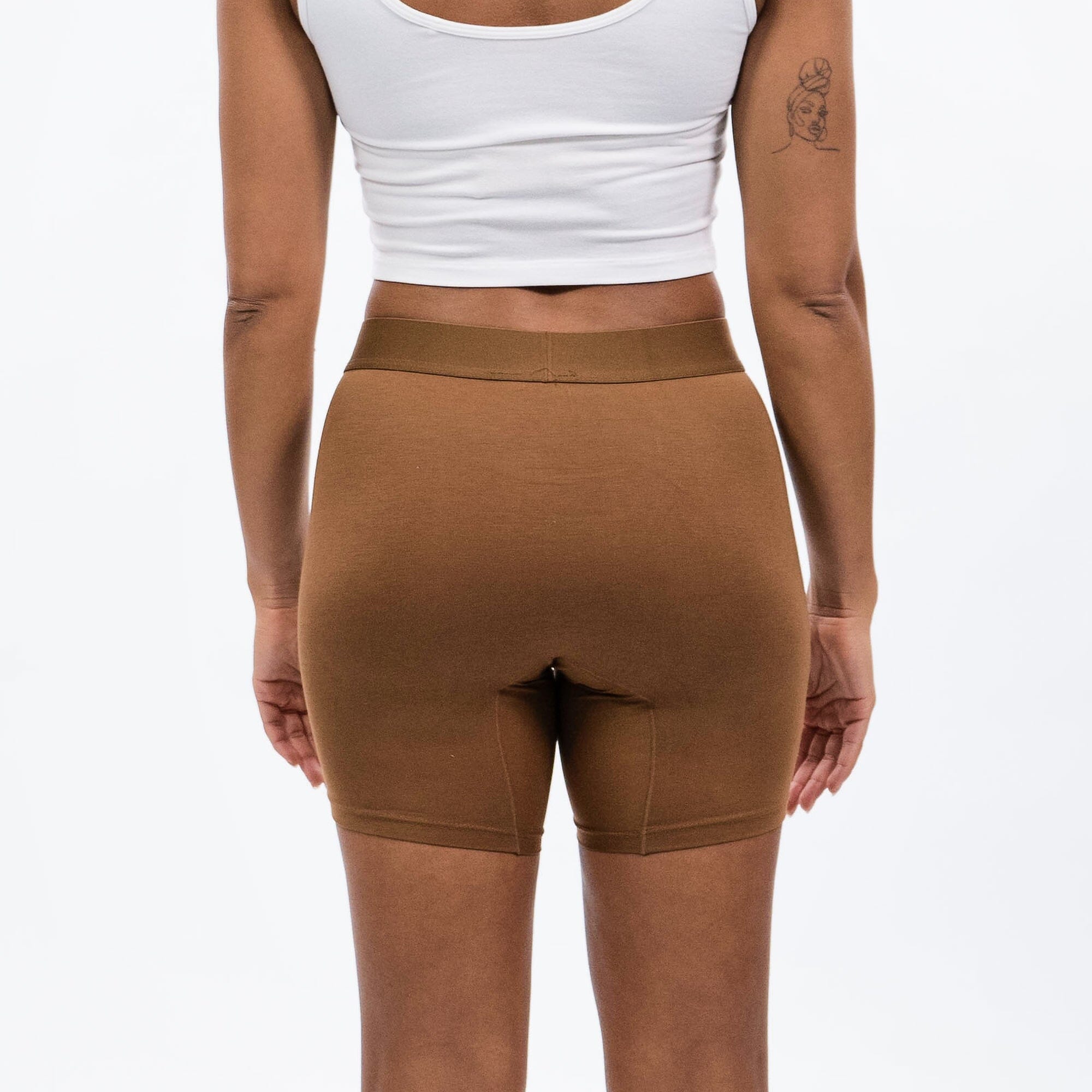 Women's Boxer Brief - Mahogany - Model - #size_Medium