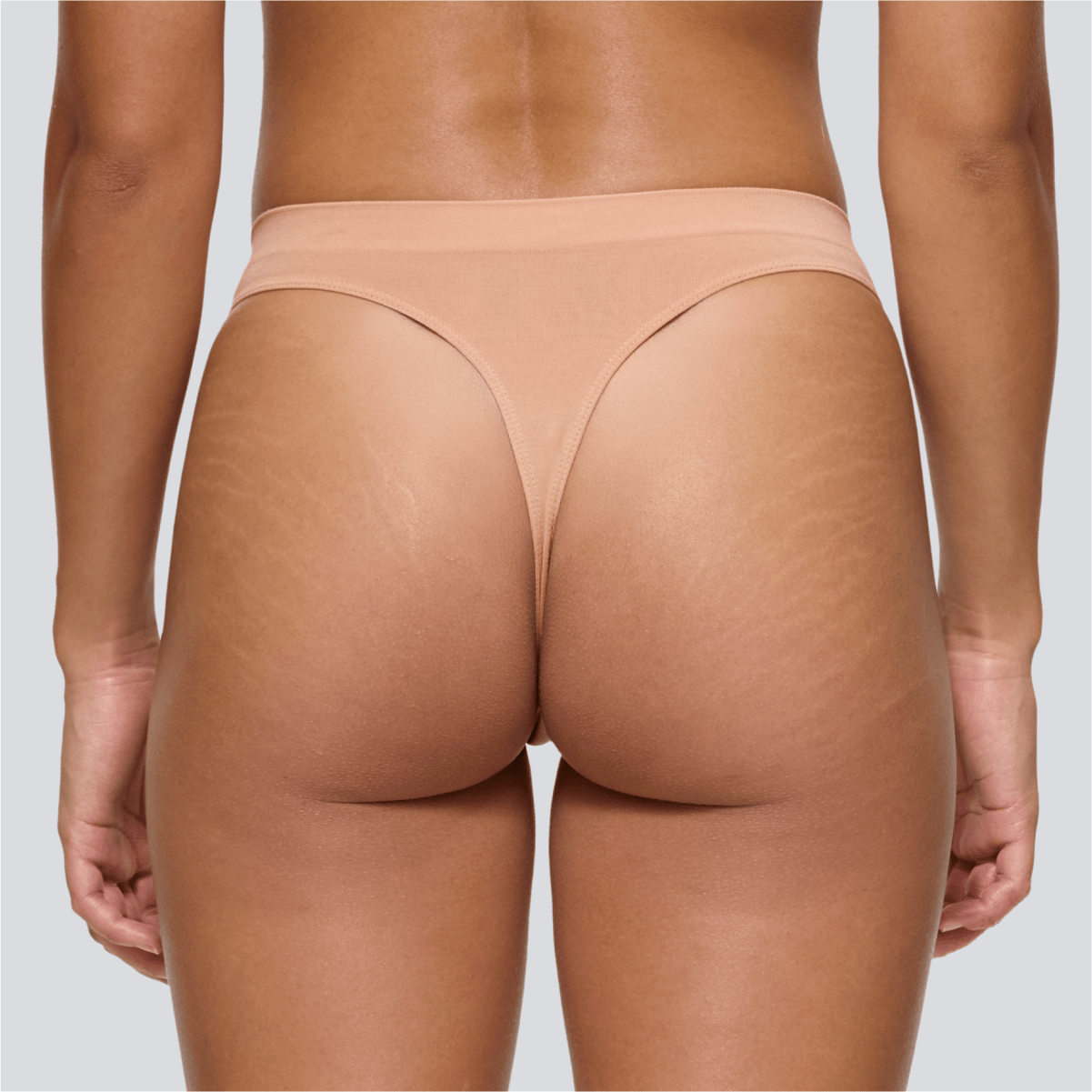 Women's SmoothFit Thong - Pink Beige - Bamboo Underwear