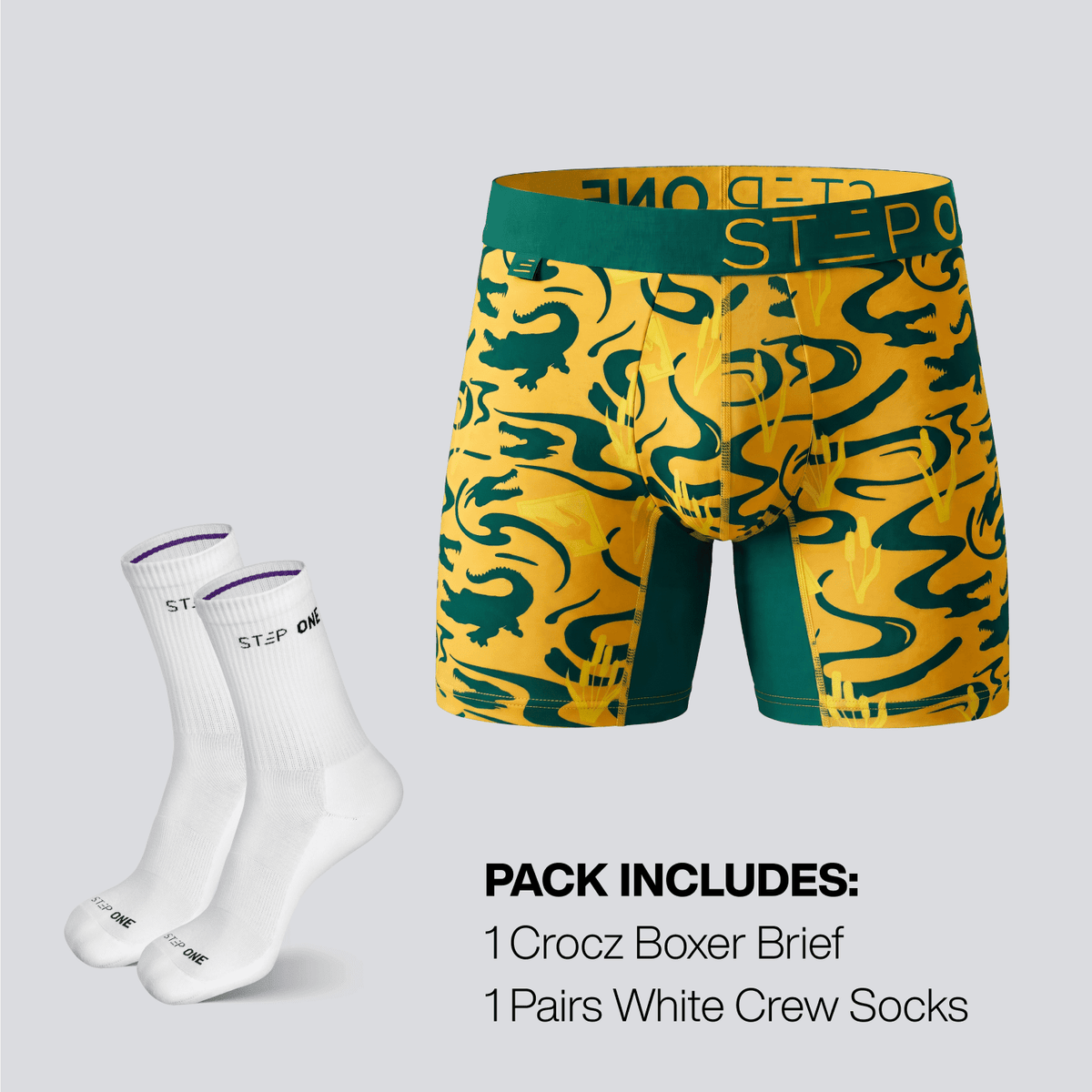 Crocz & Socks (White) - Bamboo Underwear