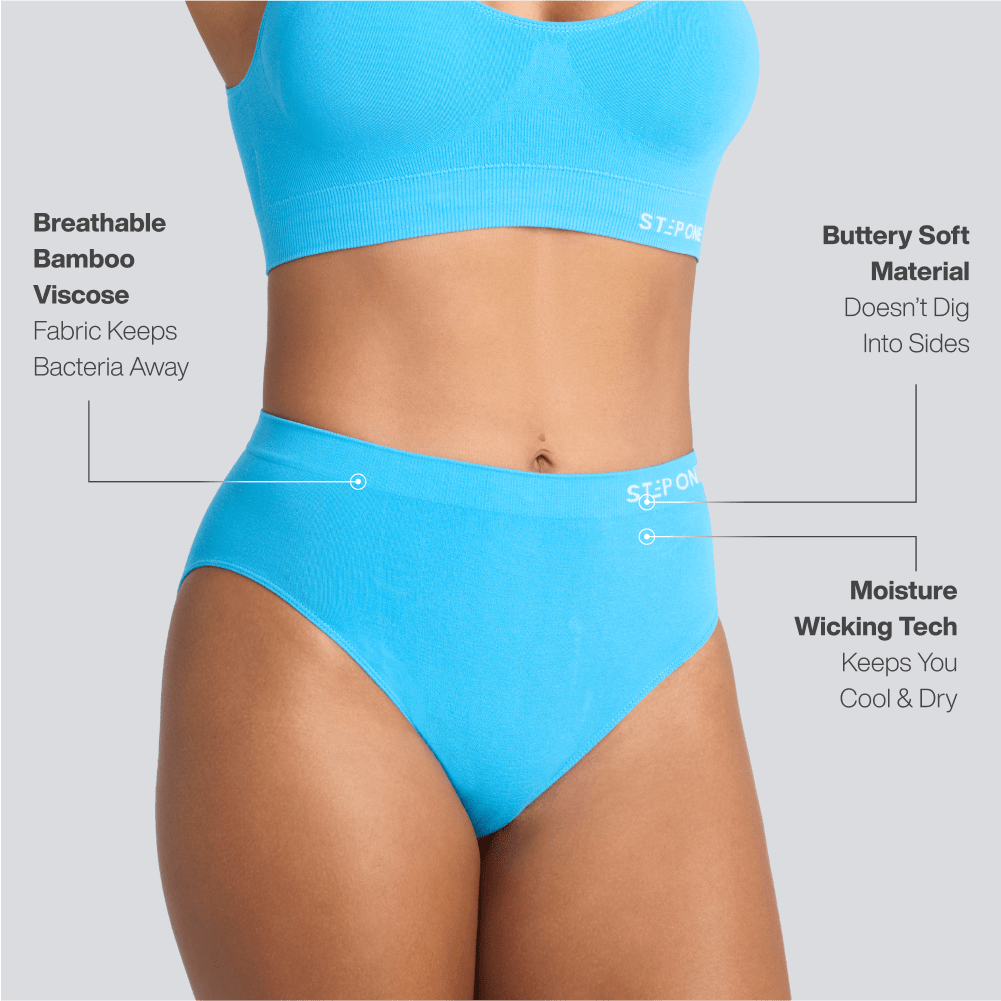 Women's SmoothFit Bikini Brief - Blue Wave - Bamboo Underwear