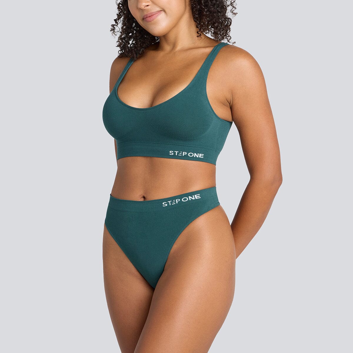 Women's SmoothFit Thong - Rain Forest - Bamboo Underwear - Model:Yolanda