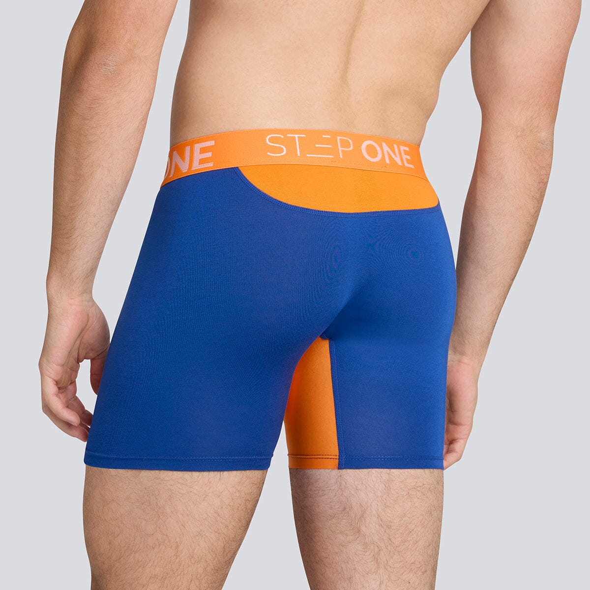 Boxer Brief Fly - Navy/Orange - Bamboo Underwear - Model:Daniel F