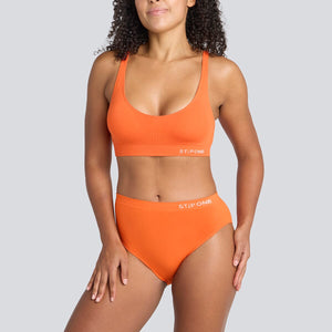 Women's SmoothFit Bikini Brief - Orange Crush - Bamboo Underwear