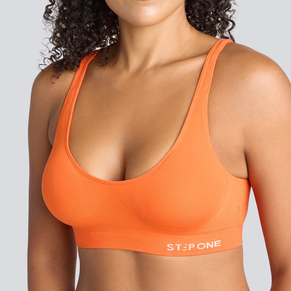 Women's SmoothFit Padded Bra - Orange Crush - Bamboo Underwear