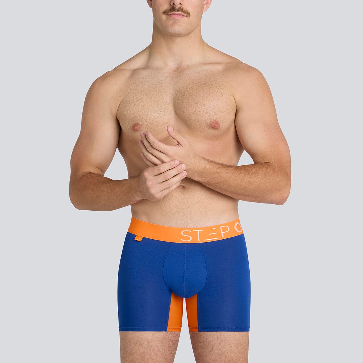 Trunk - Navy/Orange - Bamboo Underwear - Model:Daniel F