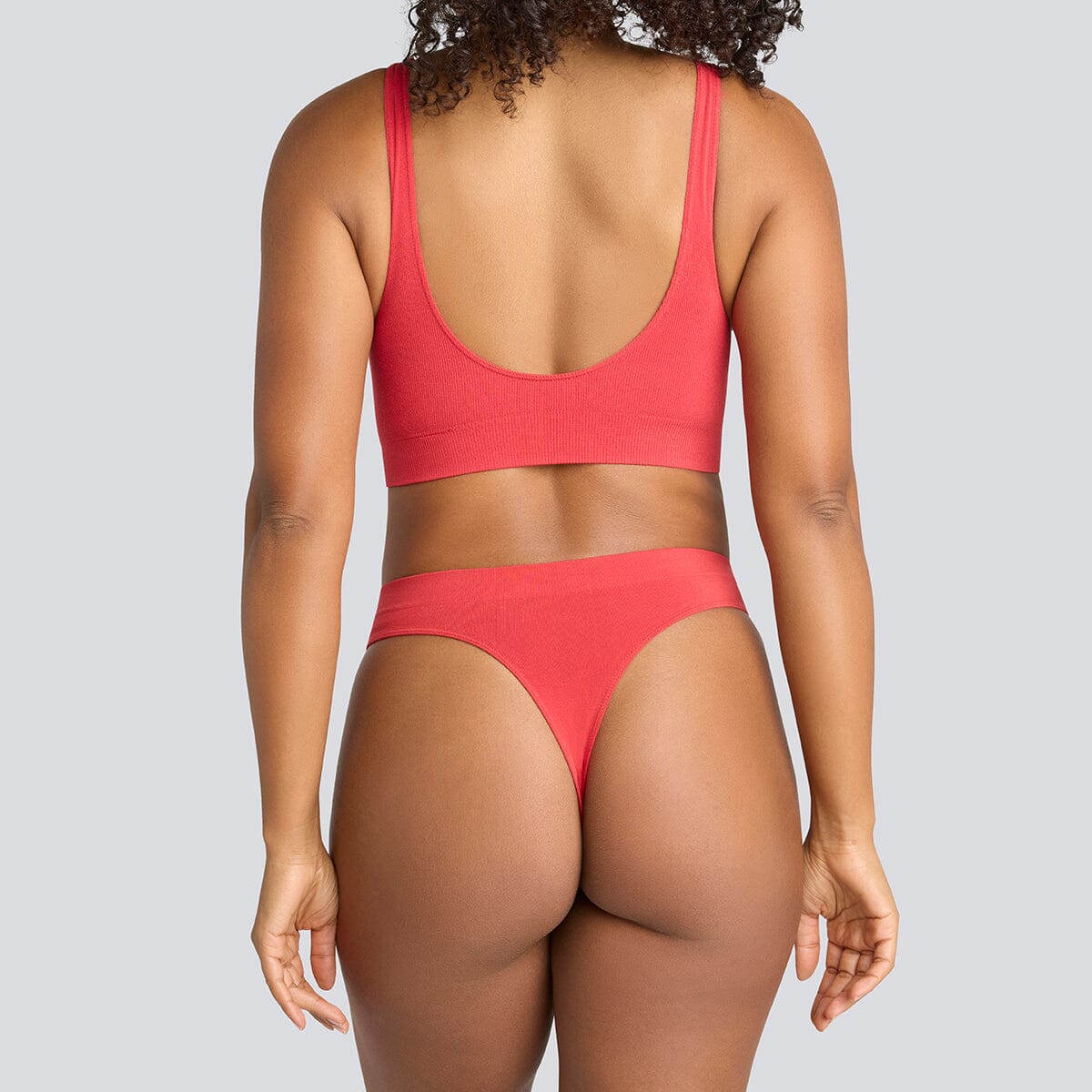 Women's SmoothFit Padded Bra - Rhubarb - Bamboo Underwear - Model:Yolanda