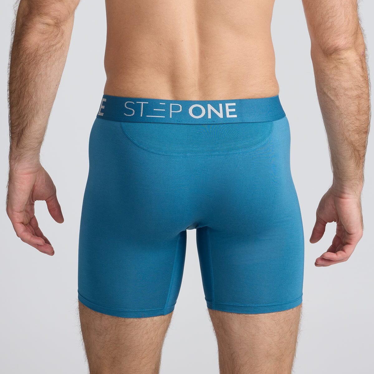 Men's Bamboo Underwear Boxers in blue - Model:Skyler