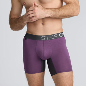 [EXP-A] Men's Bamboo Underwear Boxers in purple - Model:Skyler