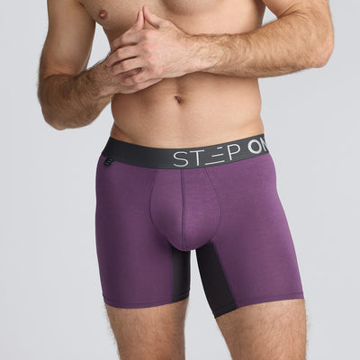 [EXP-A] Men's Bamboo Underwear Boxers in purple - Model:Skyler