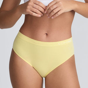 [EXP-A] Yellow Seamless Bamboo Underwear - Model:Elke