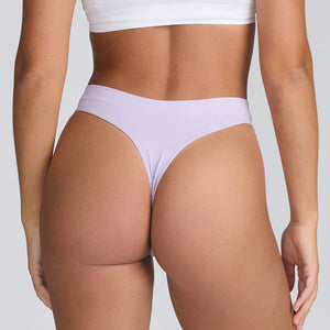 Purple Thong Bamboo Underwear Step One - Model:Elke