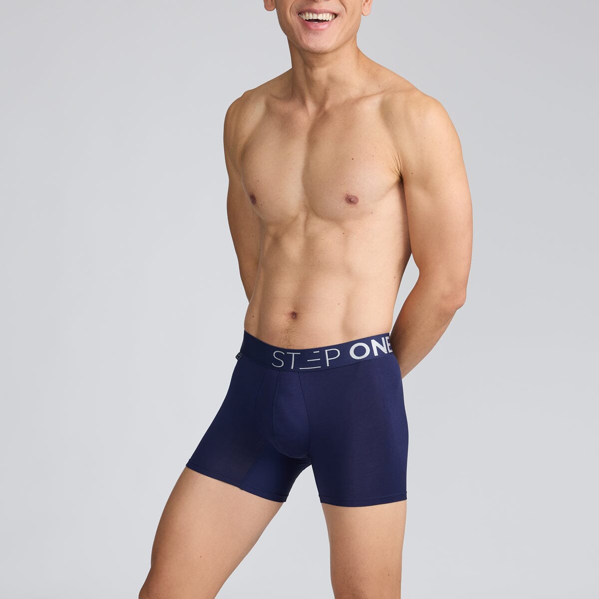 Trunk - Navy Peony - Bamboo Underwear - Model:Vince