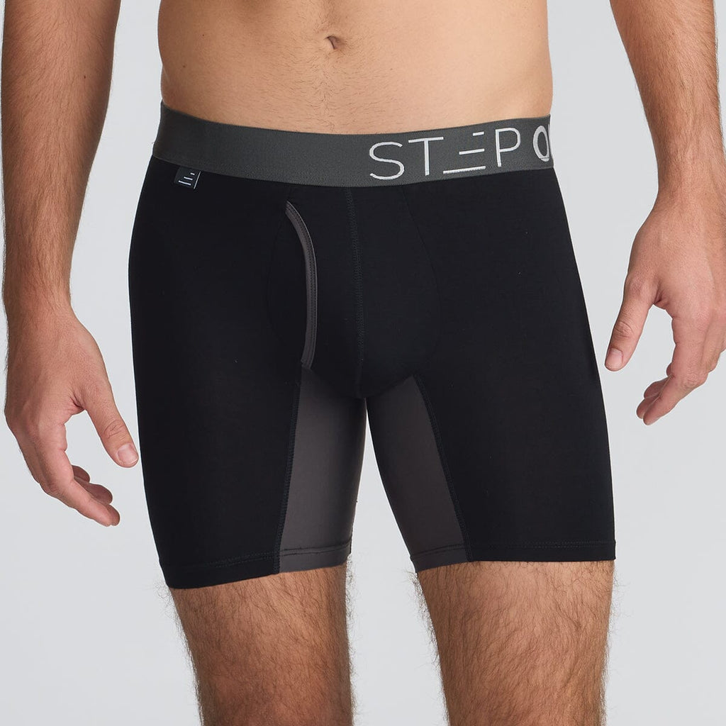 Step One Boxer Brief Fly Black Currants