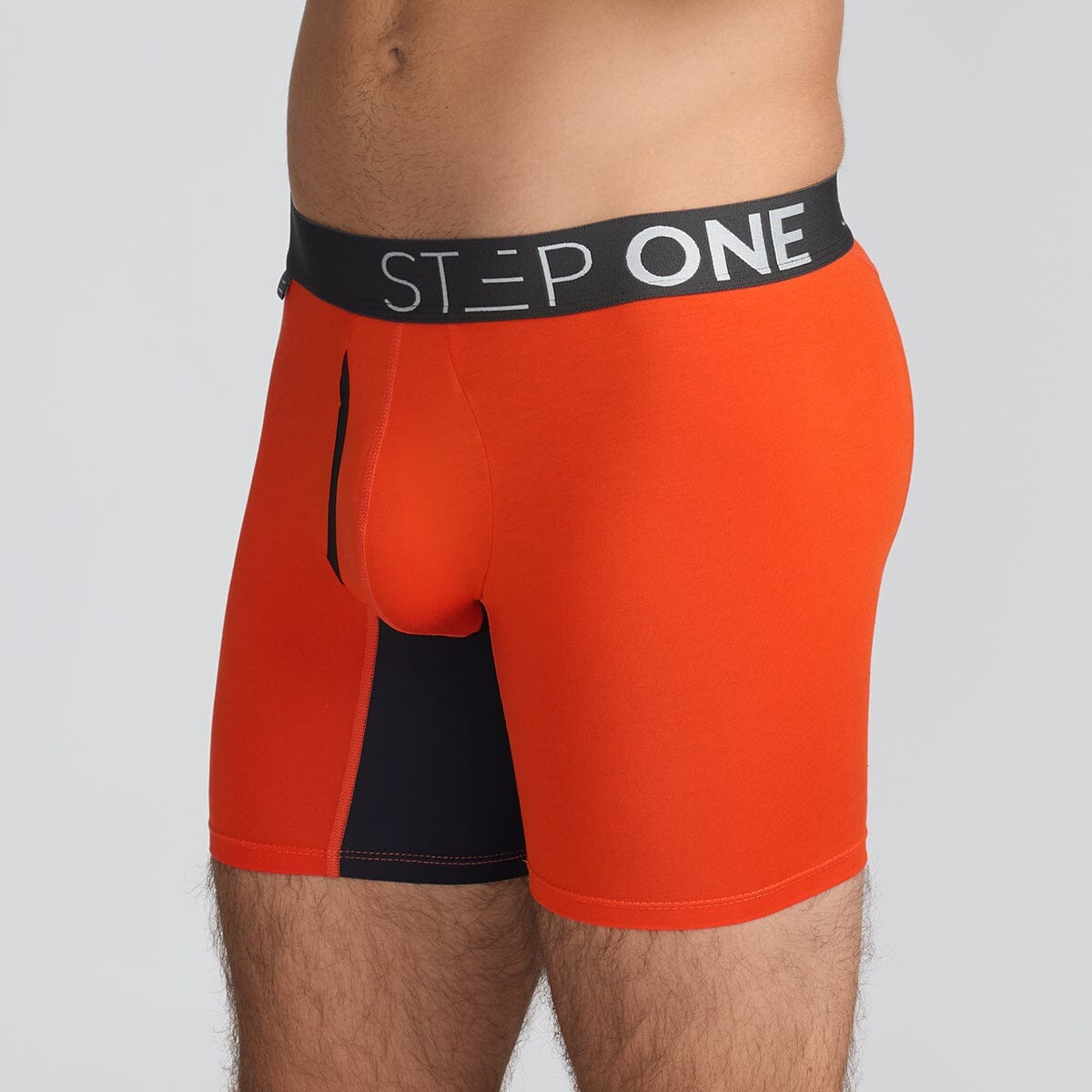 Orange Underwear with Fly at Step One - Model:Angus