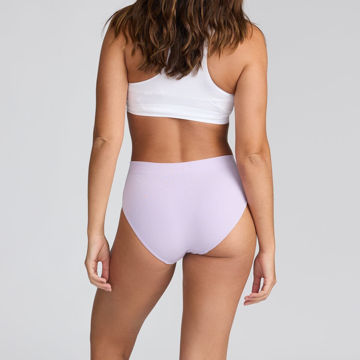 Purple Seamless Underwear at Step One - Model:Elke