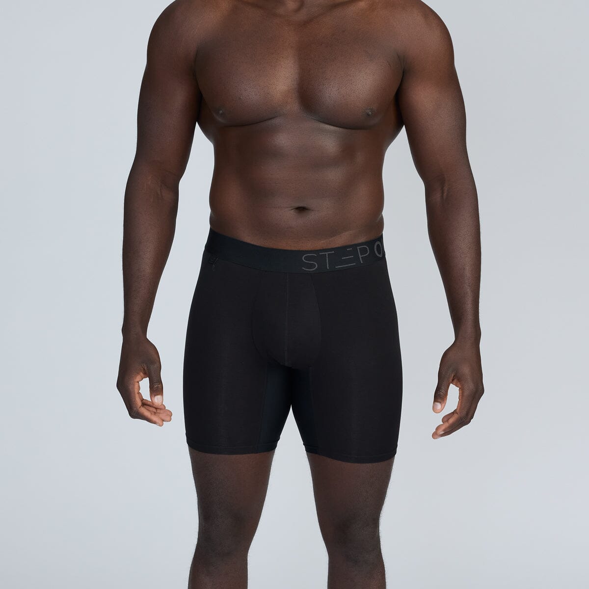 Boxer Brief - Black/Black - Bamboo Underwear - Model:Baba